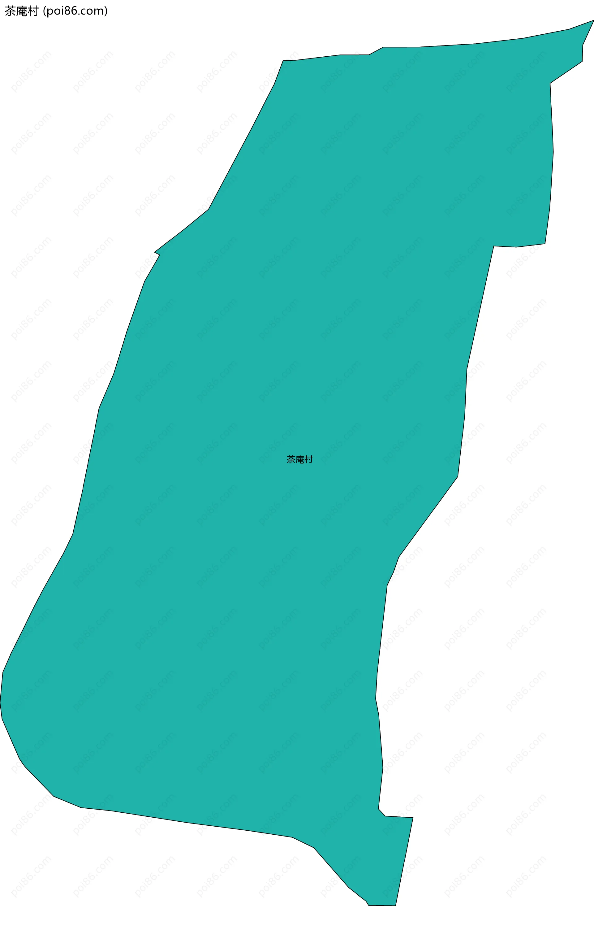 茶庵村边界地图