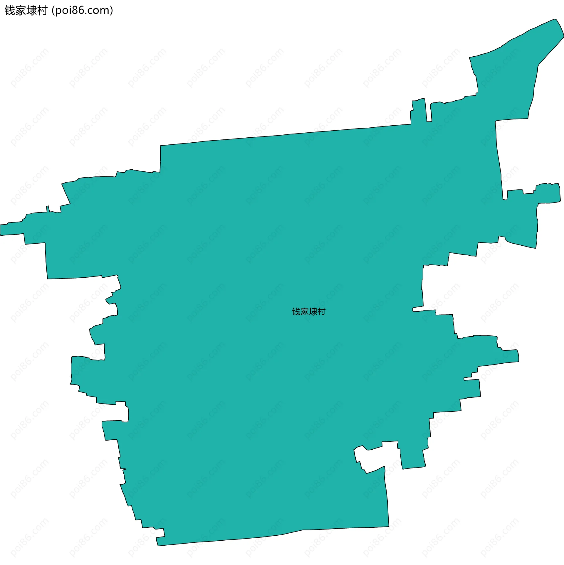 钱家埭村边界地图