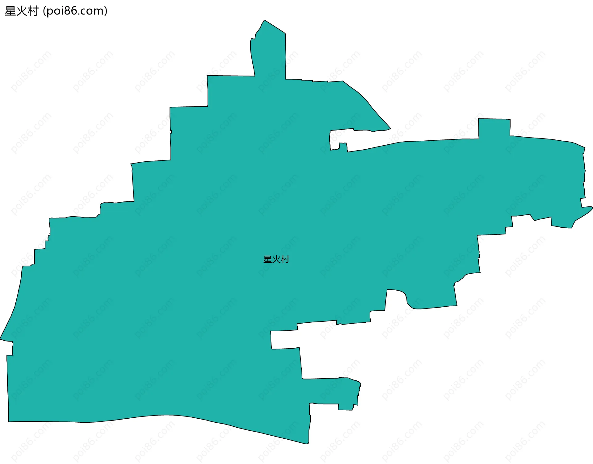 星火村边界地图