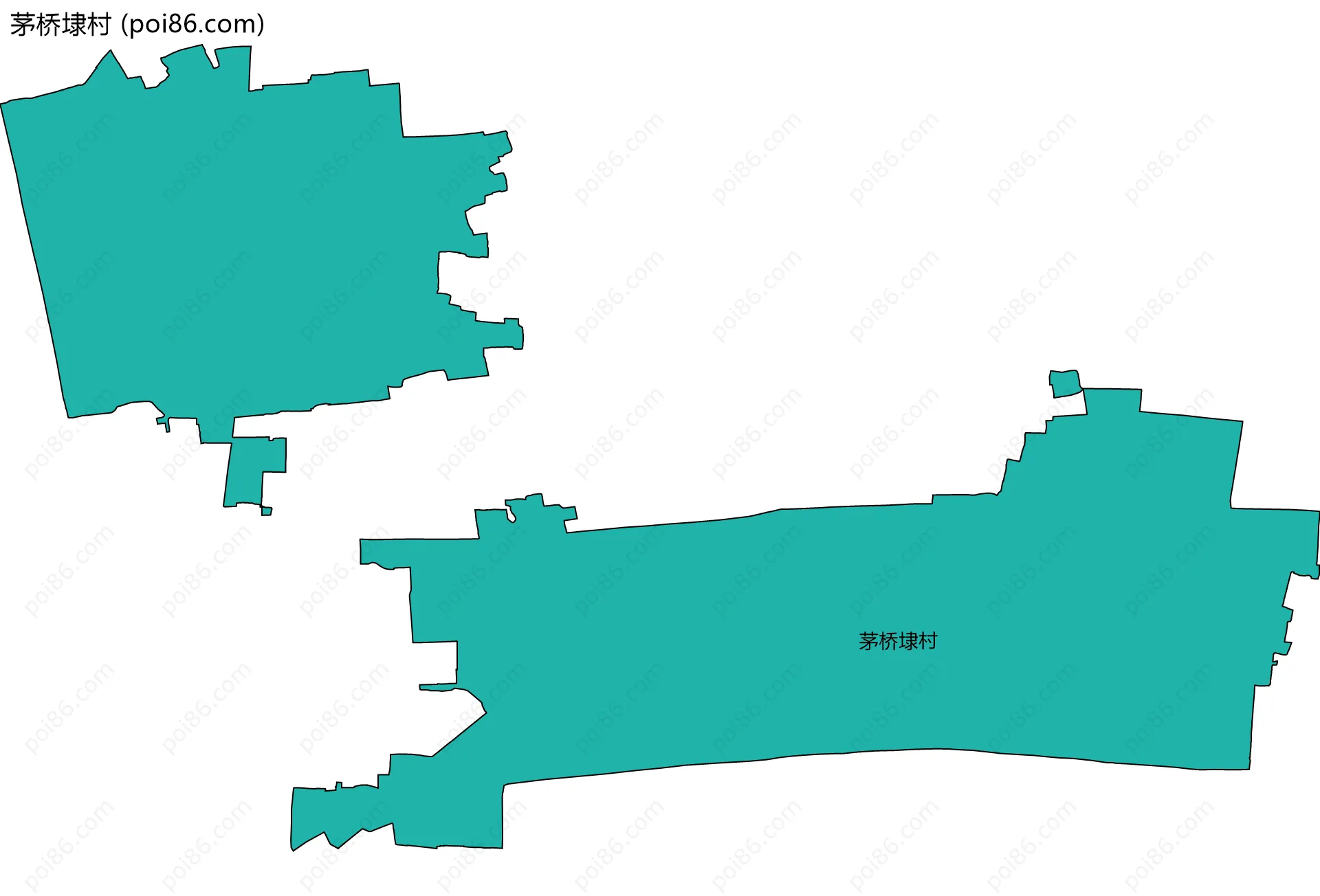 茅桥埭村边界地图
