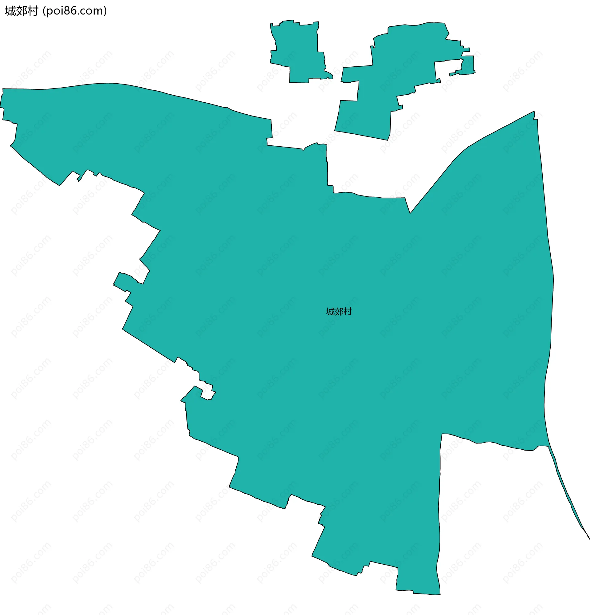 城郊村边界地图