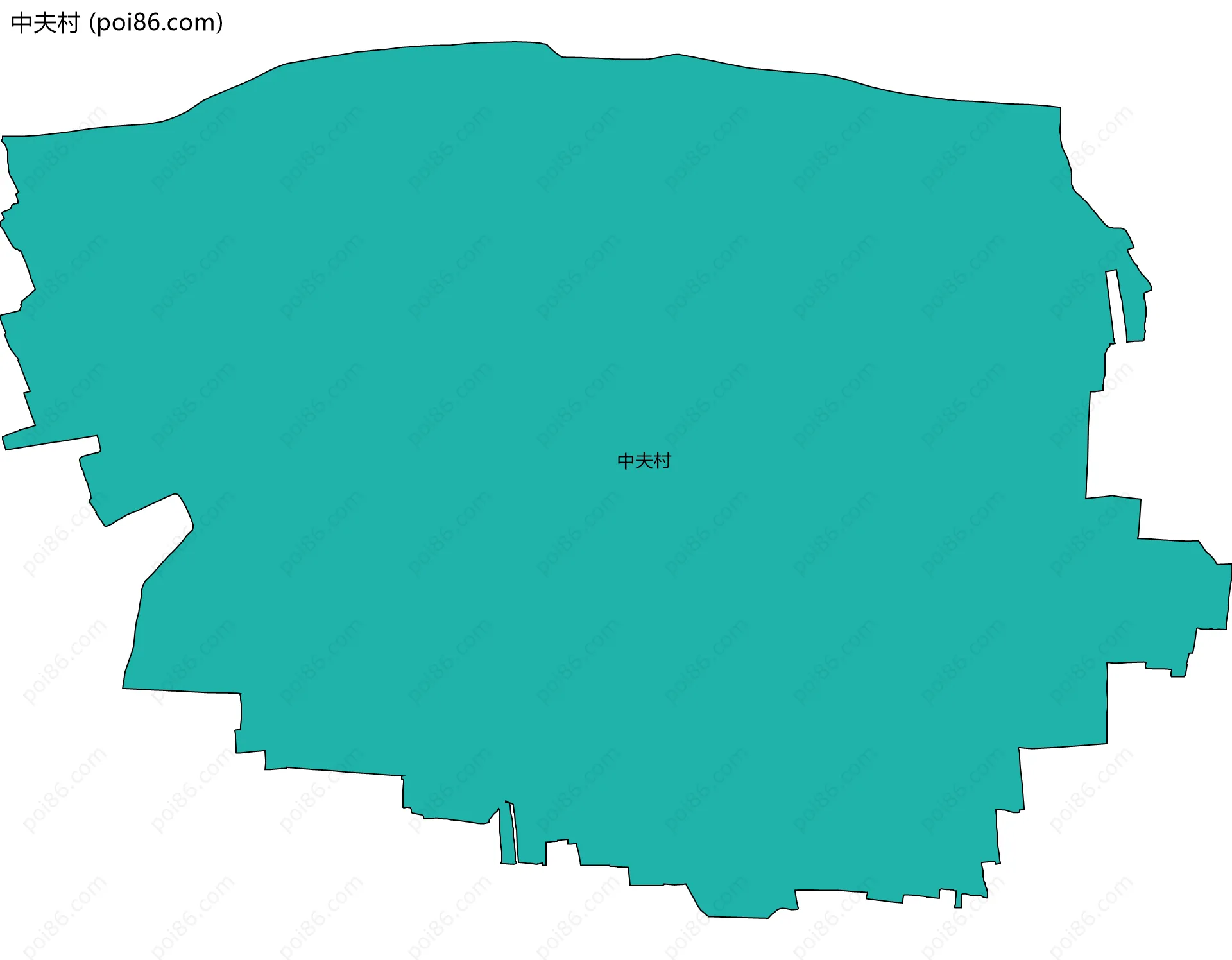 中夫村边界地图