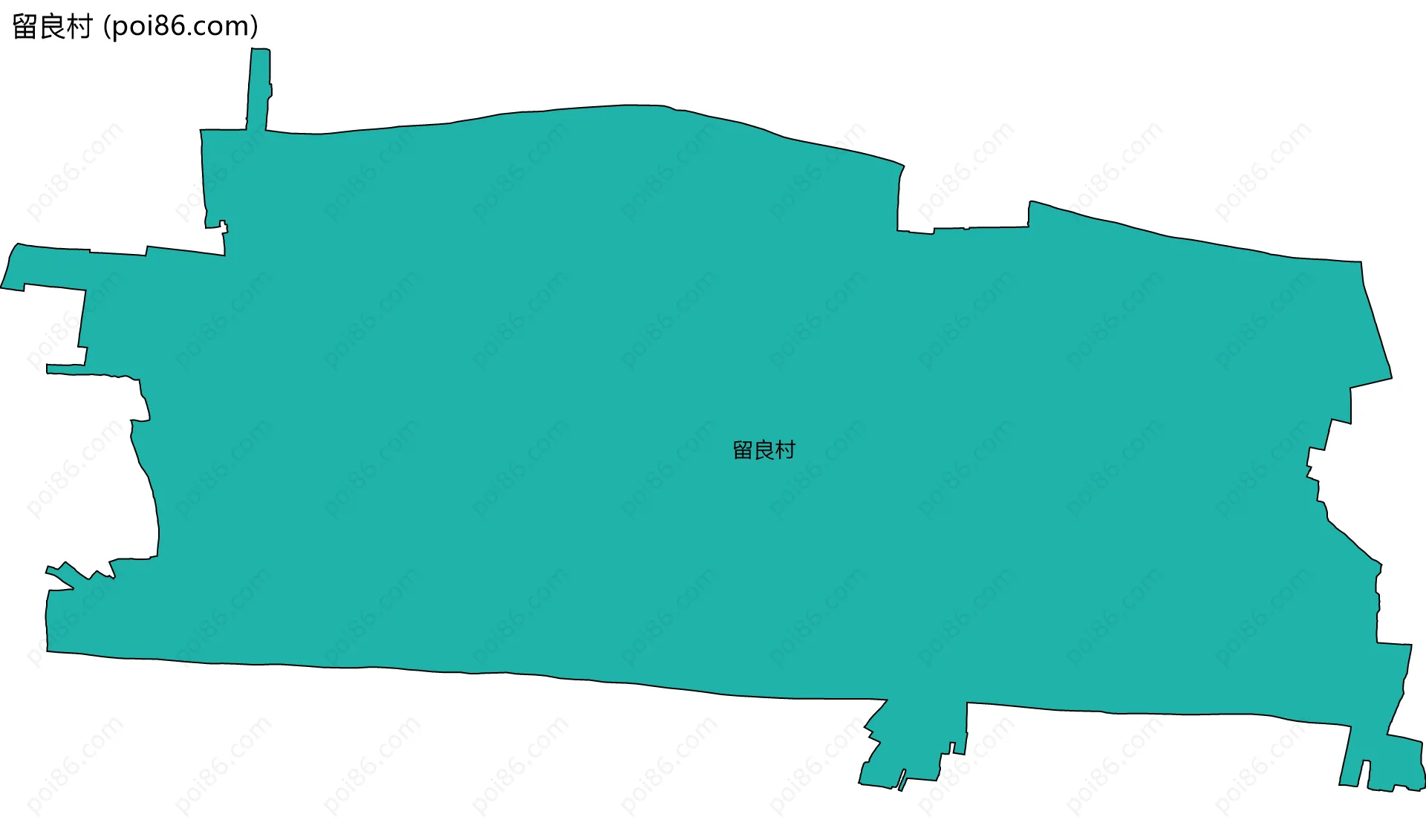留良村边界地图