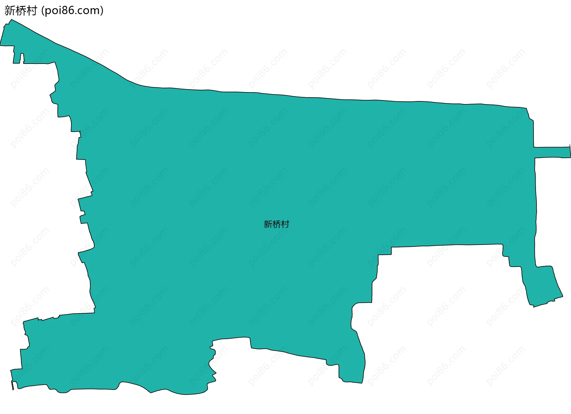 新桥村边界地图
