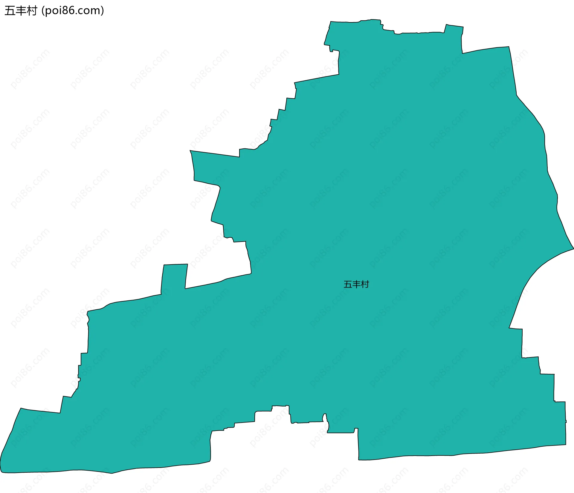 五丰村边界地图