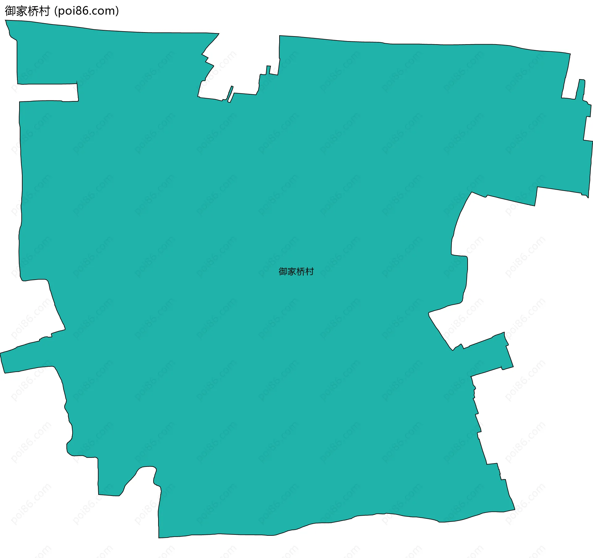 御家桥村边界地图