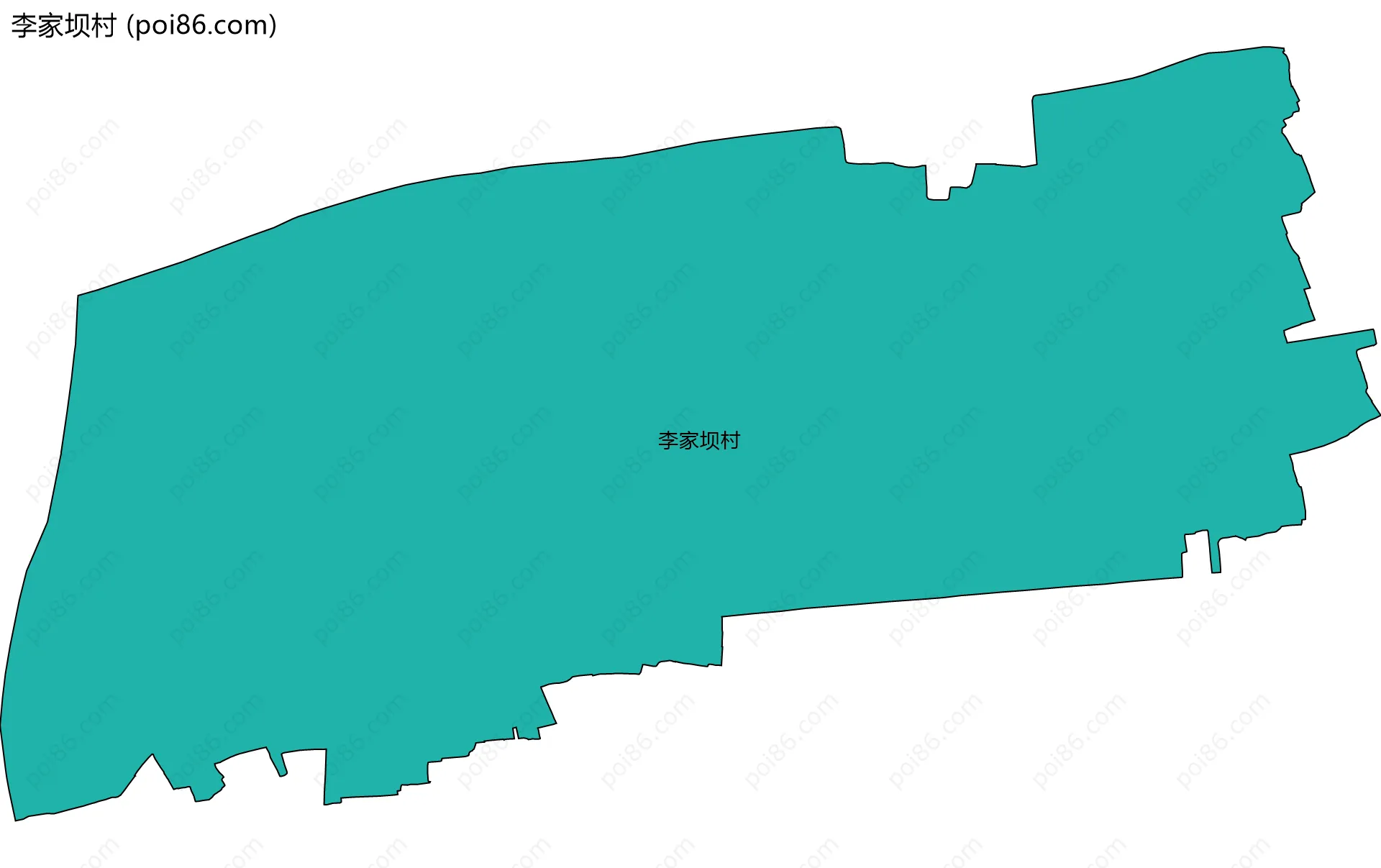 李家坝村边界地图