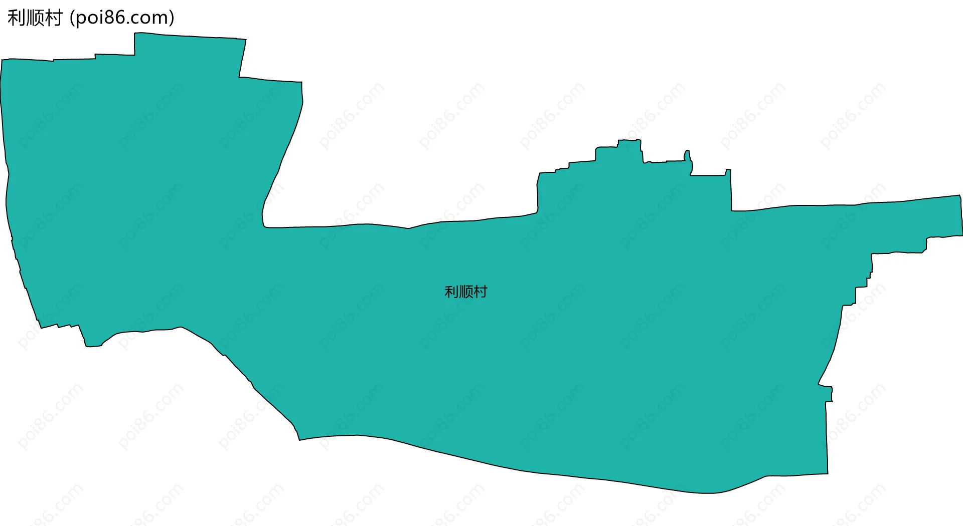 利顺村边界地图