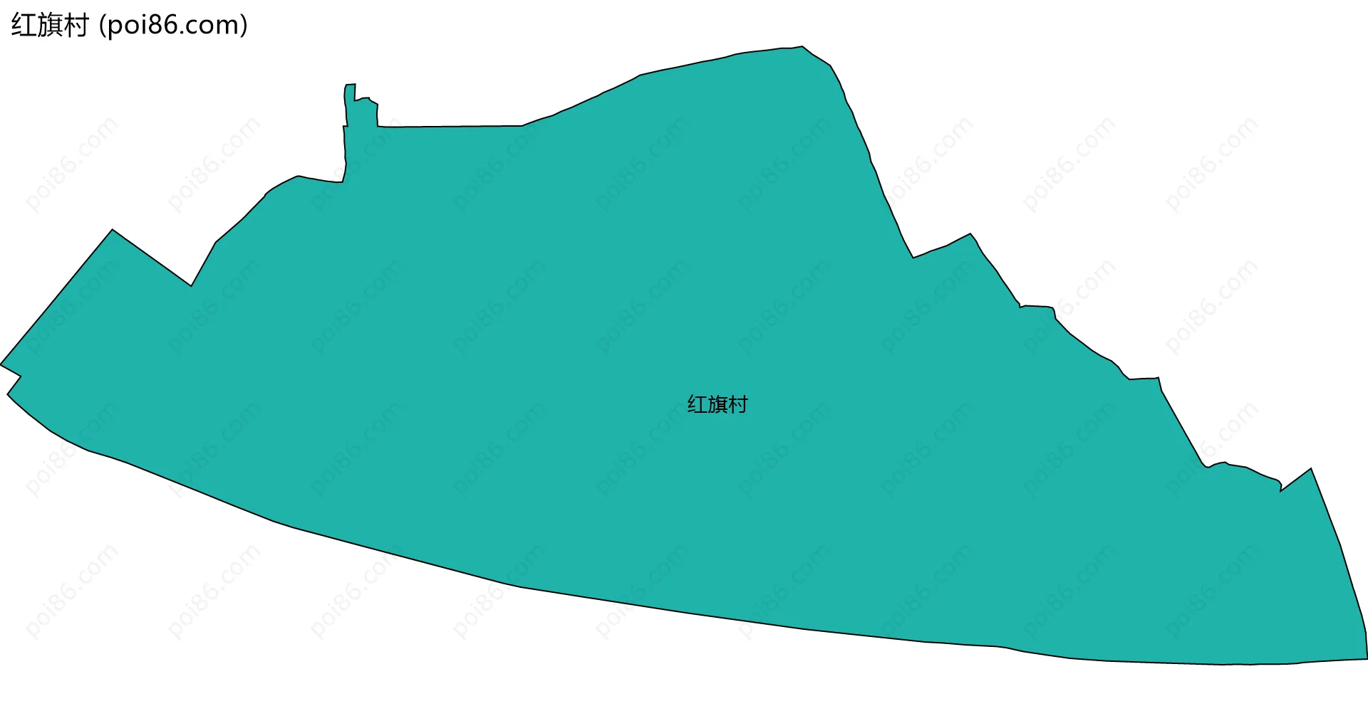 红旗村边界地图