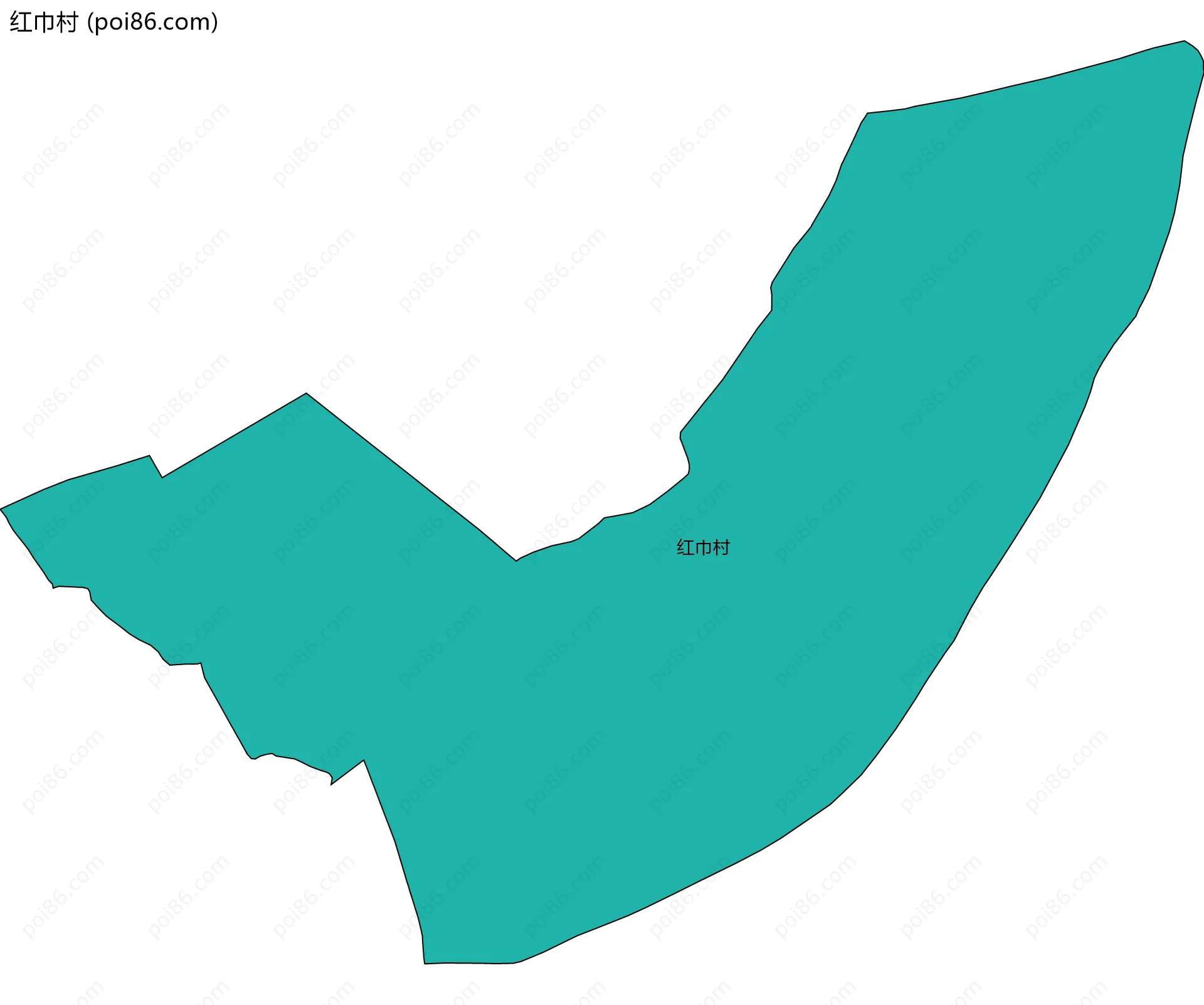 红巾村边界地图