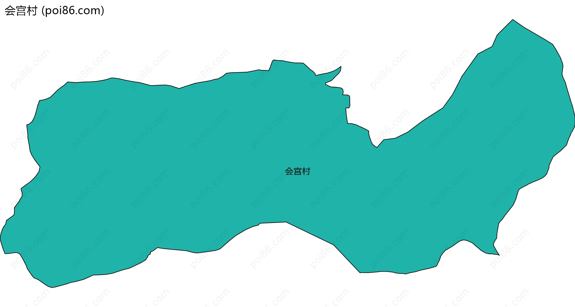 会宫村边界地图