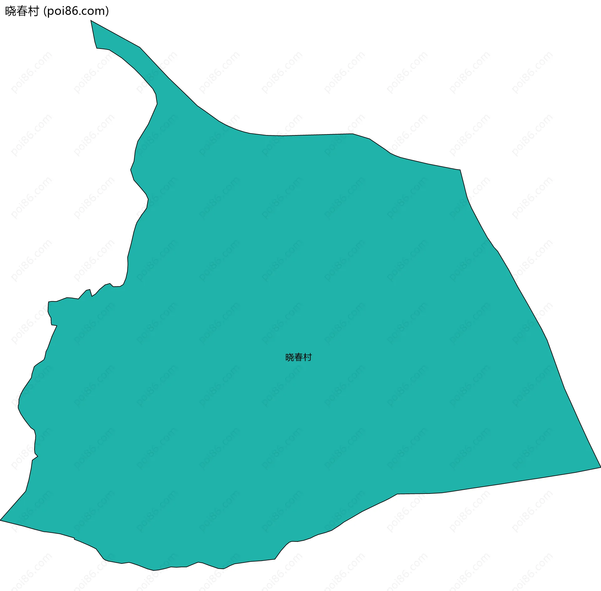 晓春村边界地图