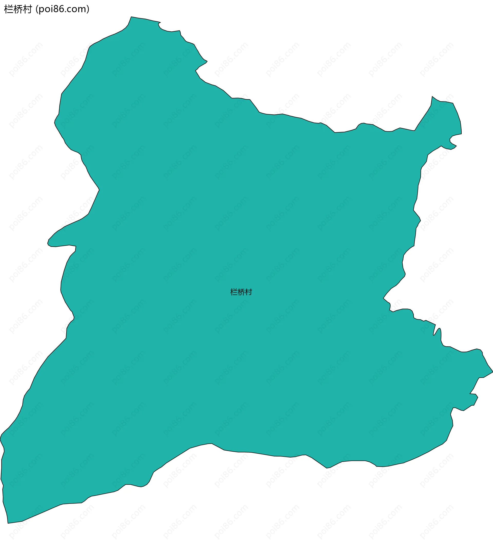 栏桥村边界地图