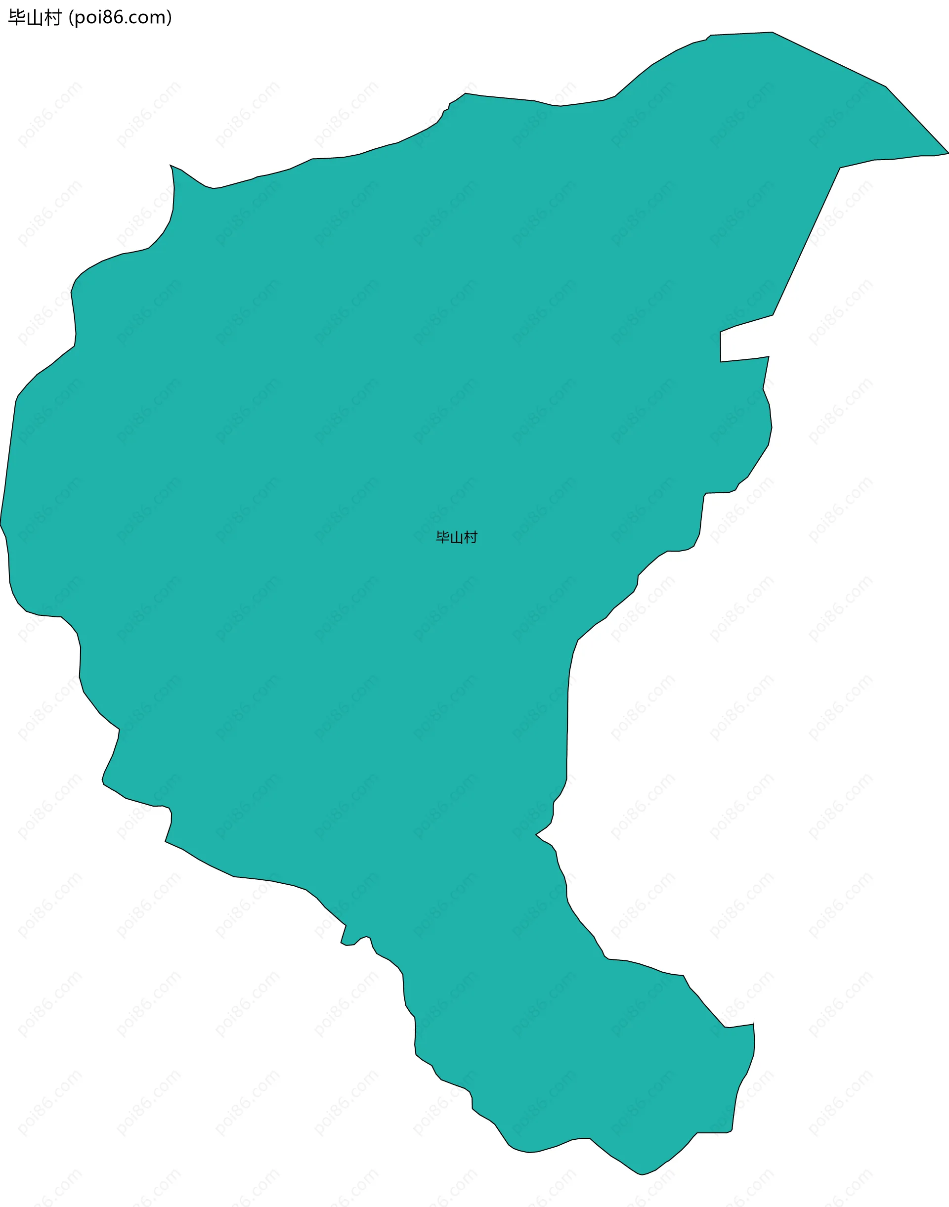 毕山村边界地图