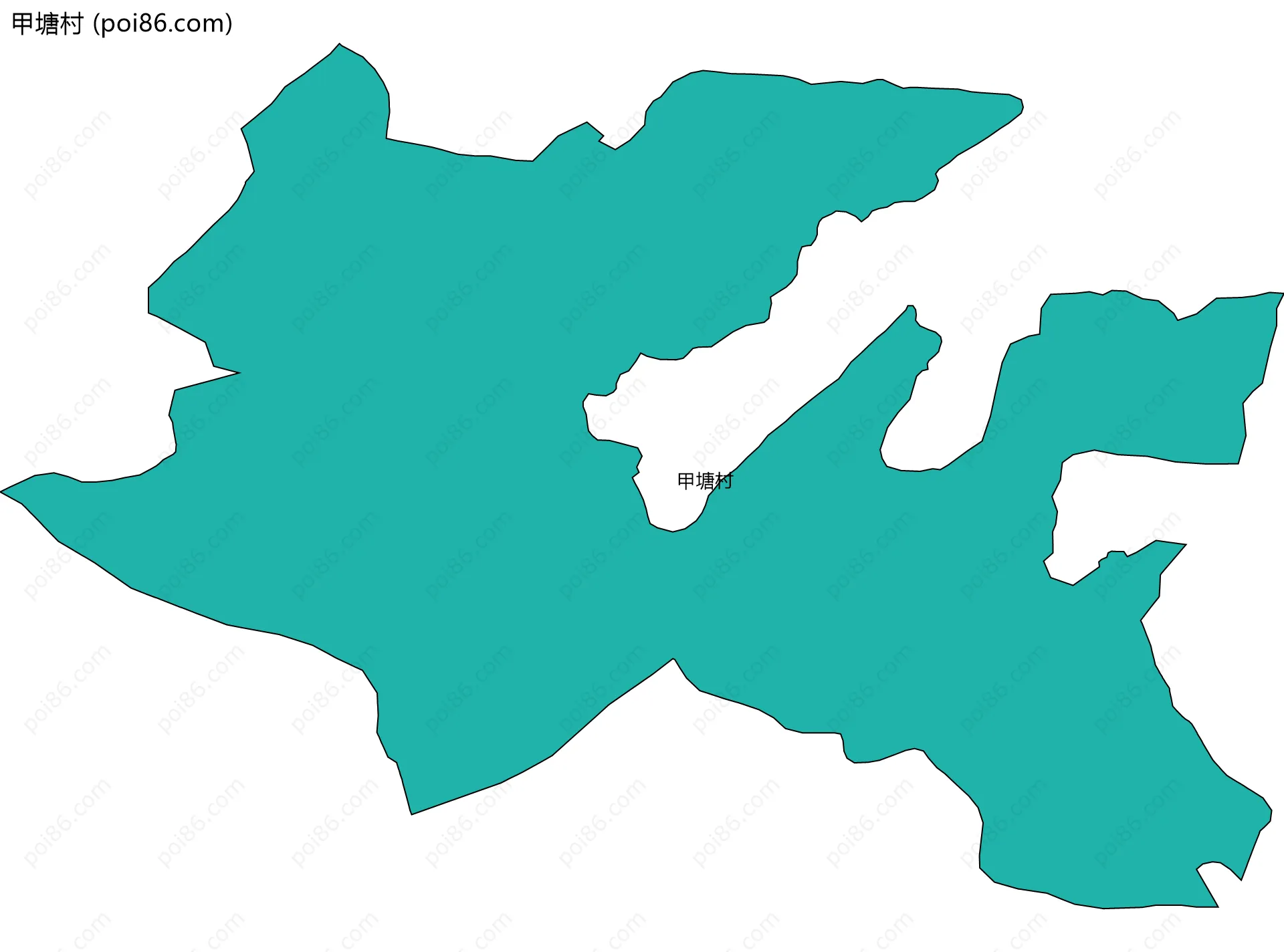 甲塘村边界地图