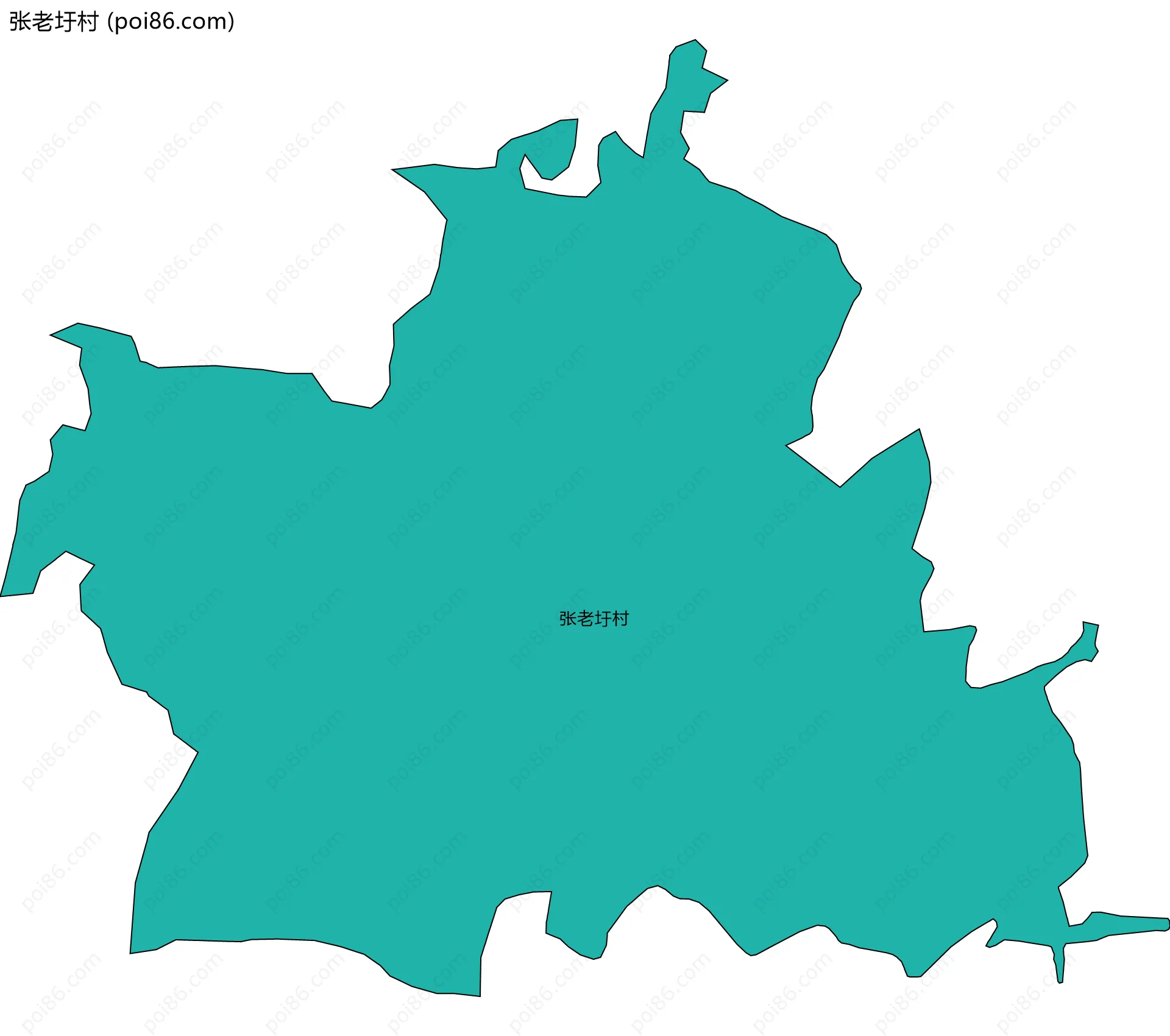 张老圩村边界地图