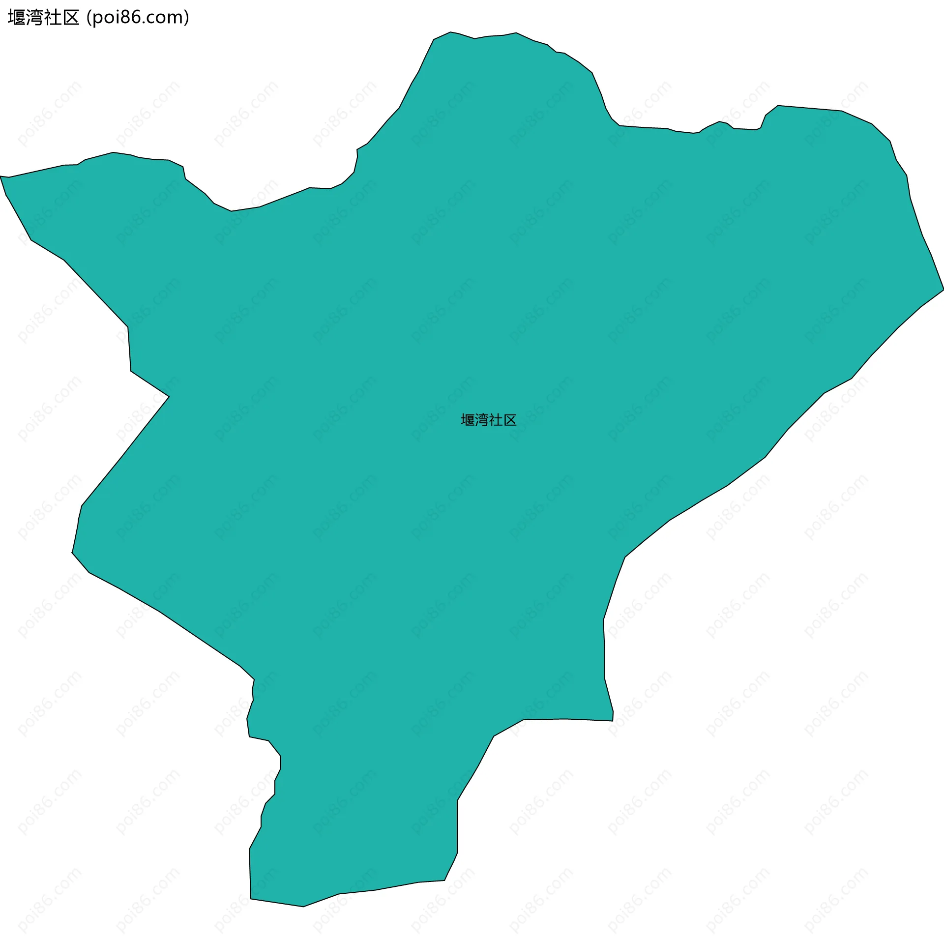 堰湾社区边界地图