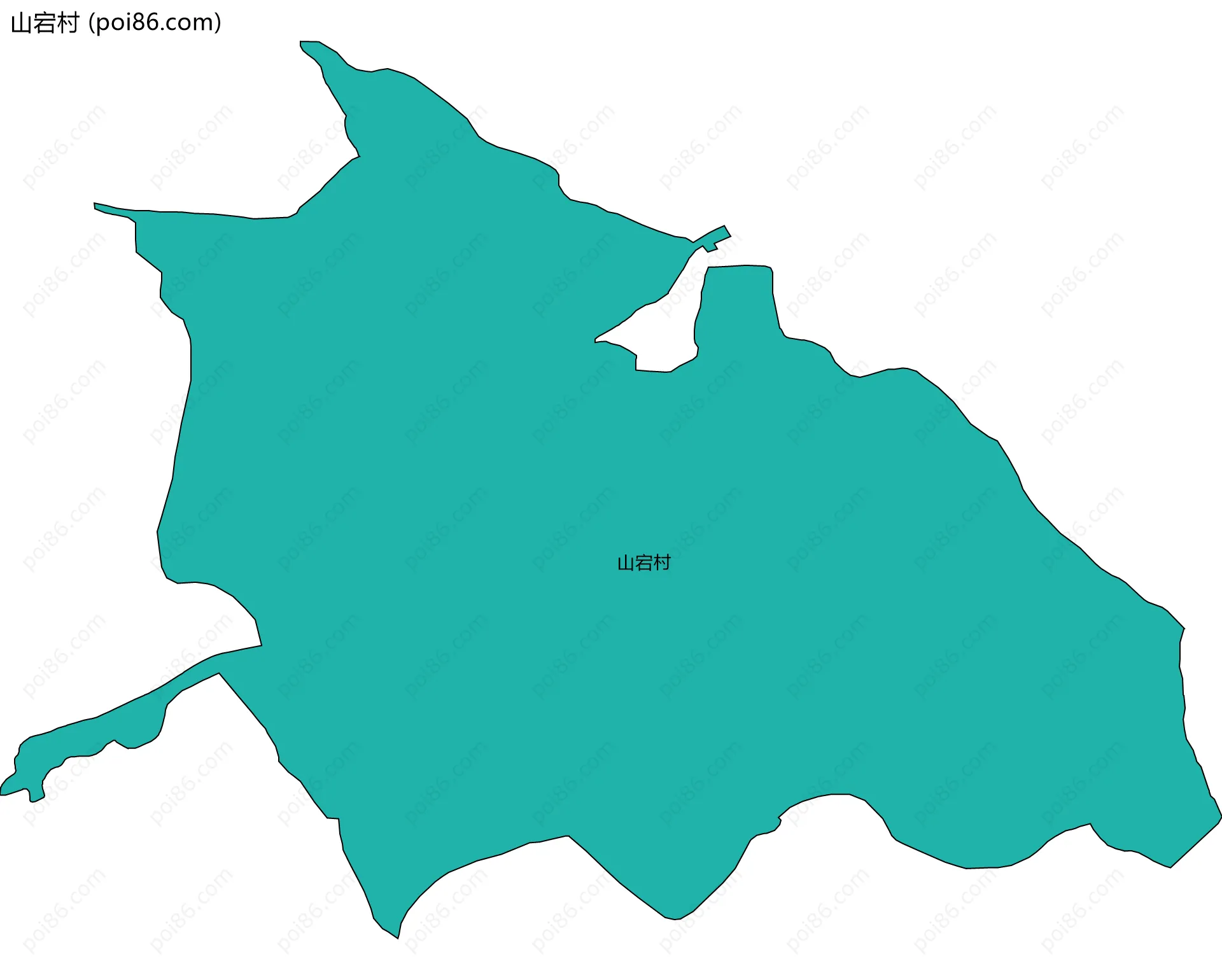 山宕村边界地图