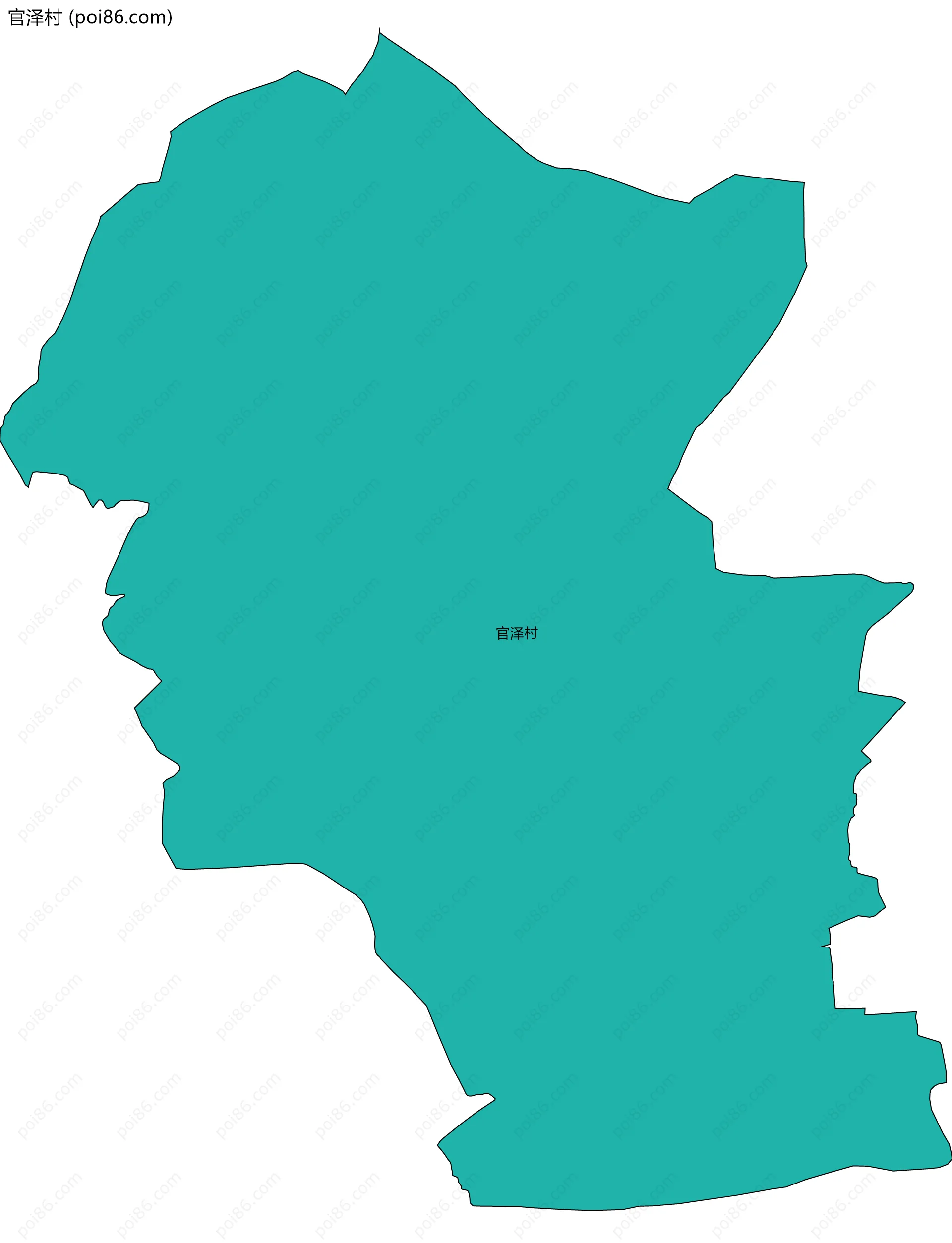 官泽村边界地图