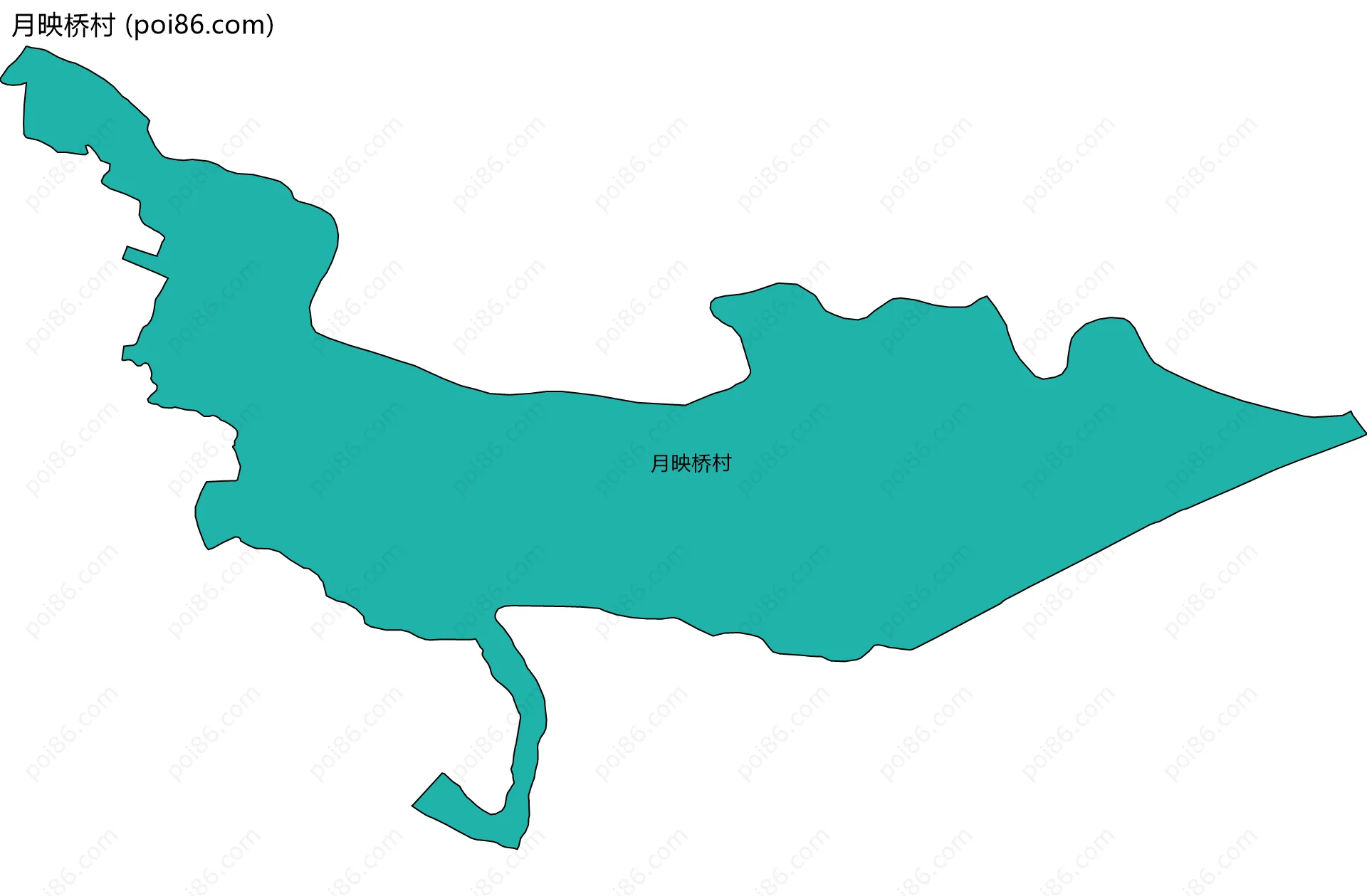 月映桥村边界地图