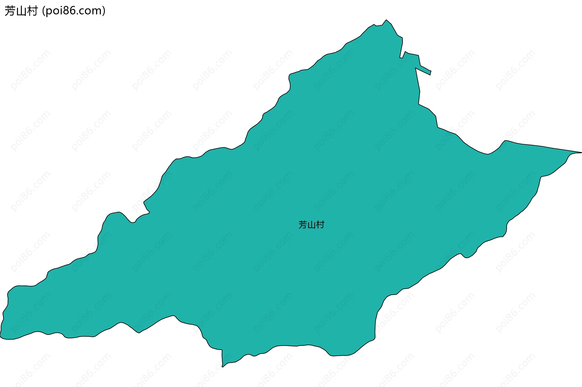 芳山村边界地图