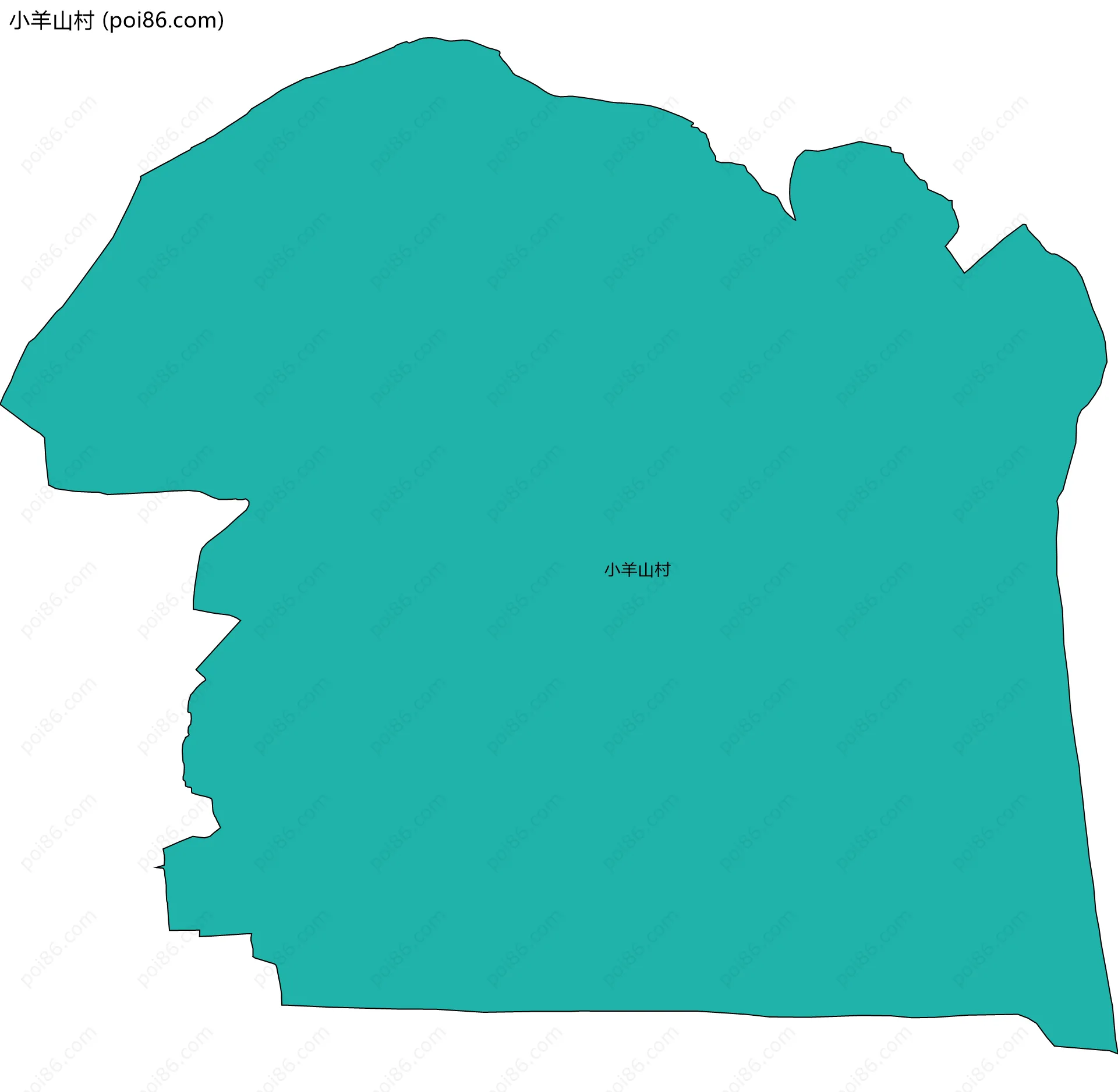 小羊山村边界地图