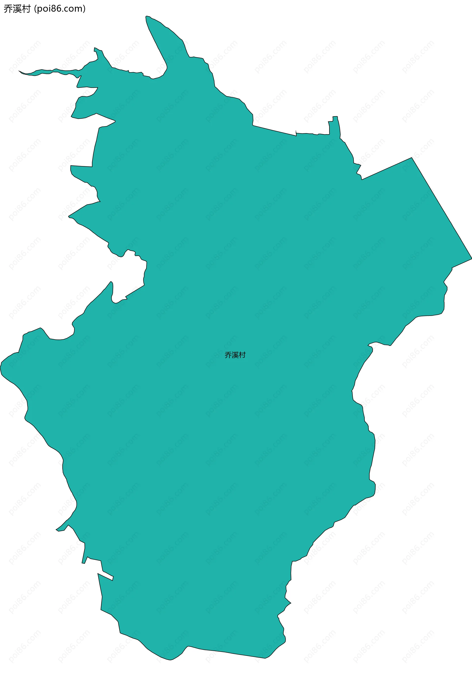 乔溪村边界地图