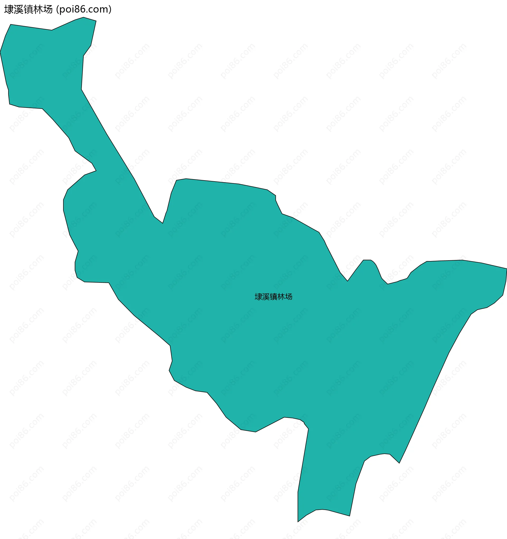 埭溪镇林场边界地图