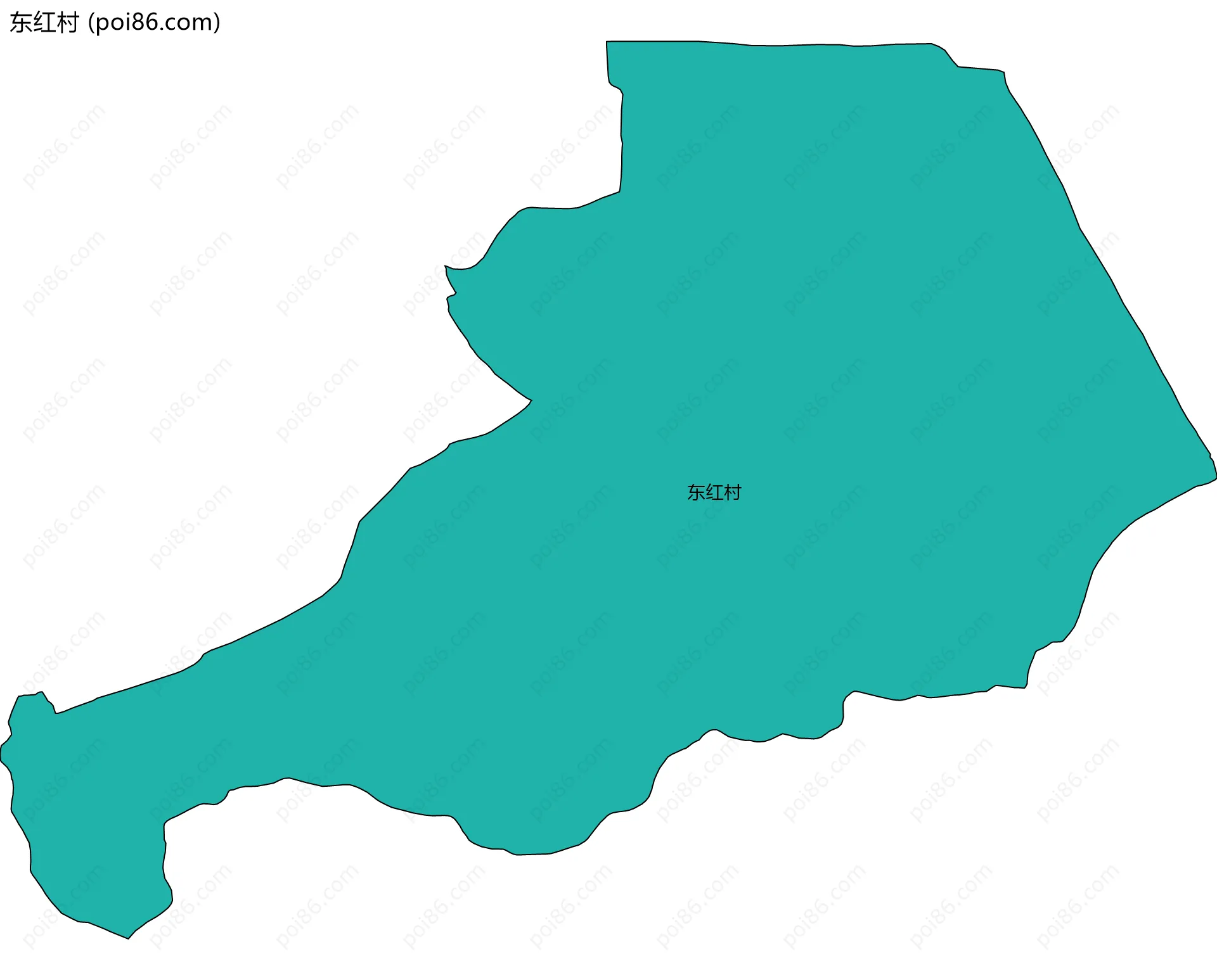 东红村边界地图