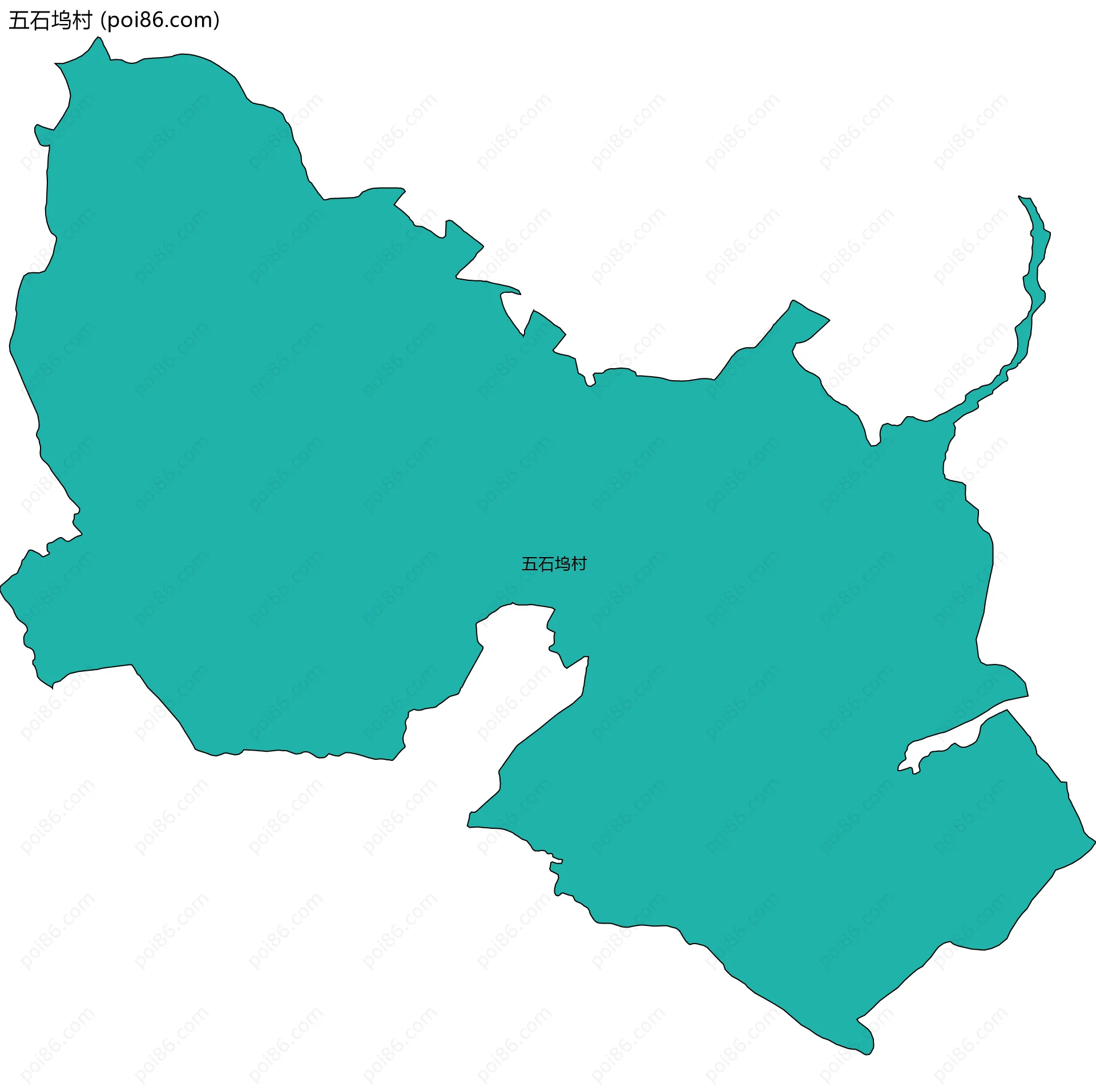 五石坞村边界地图