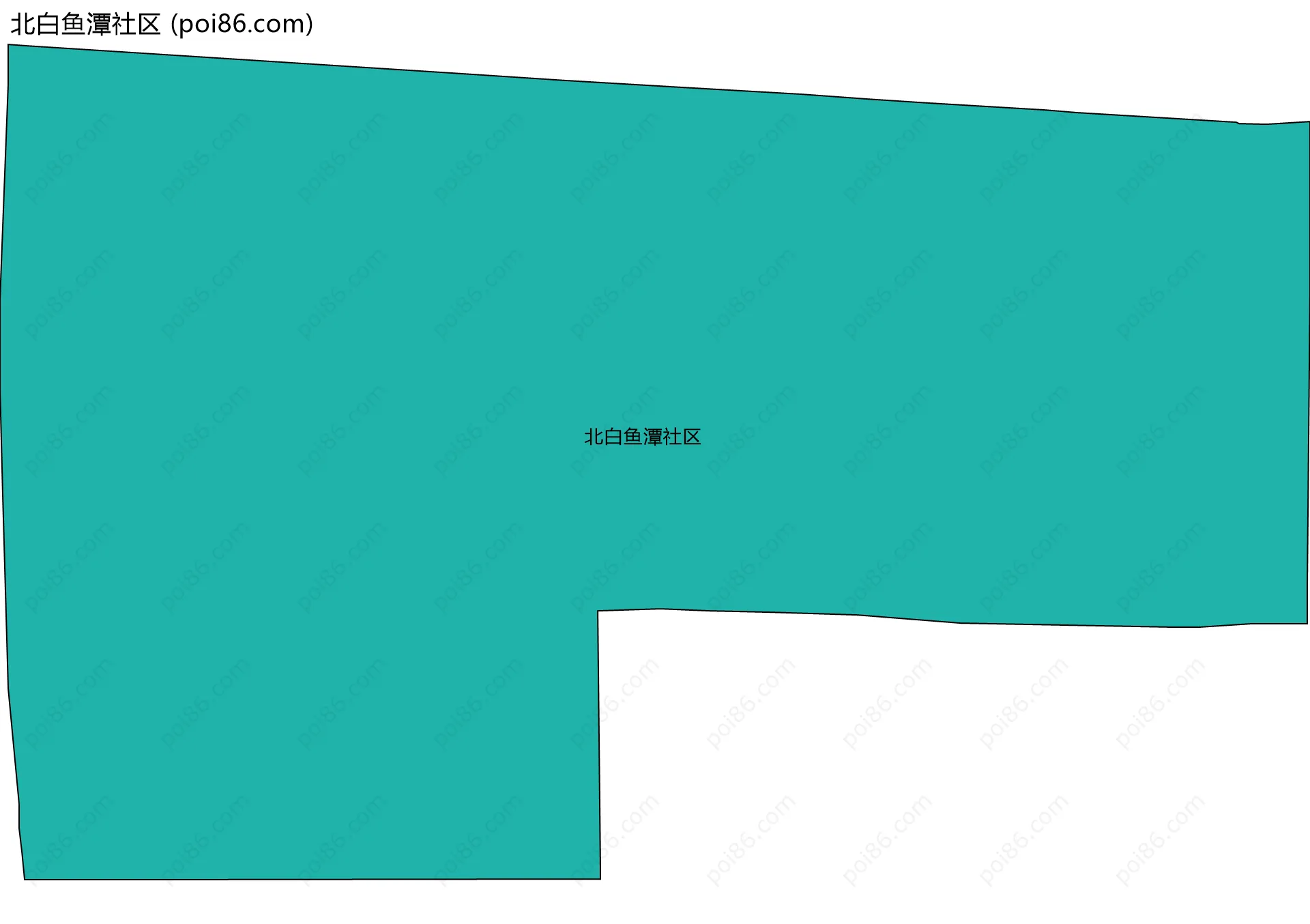 北白鱼潭社区边界地图