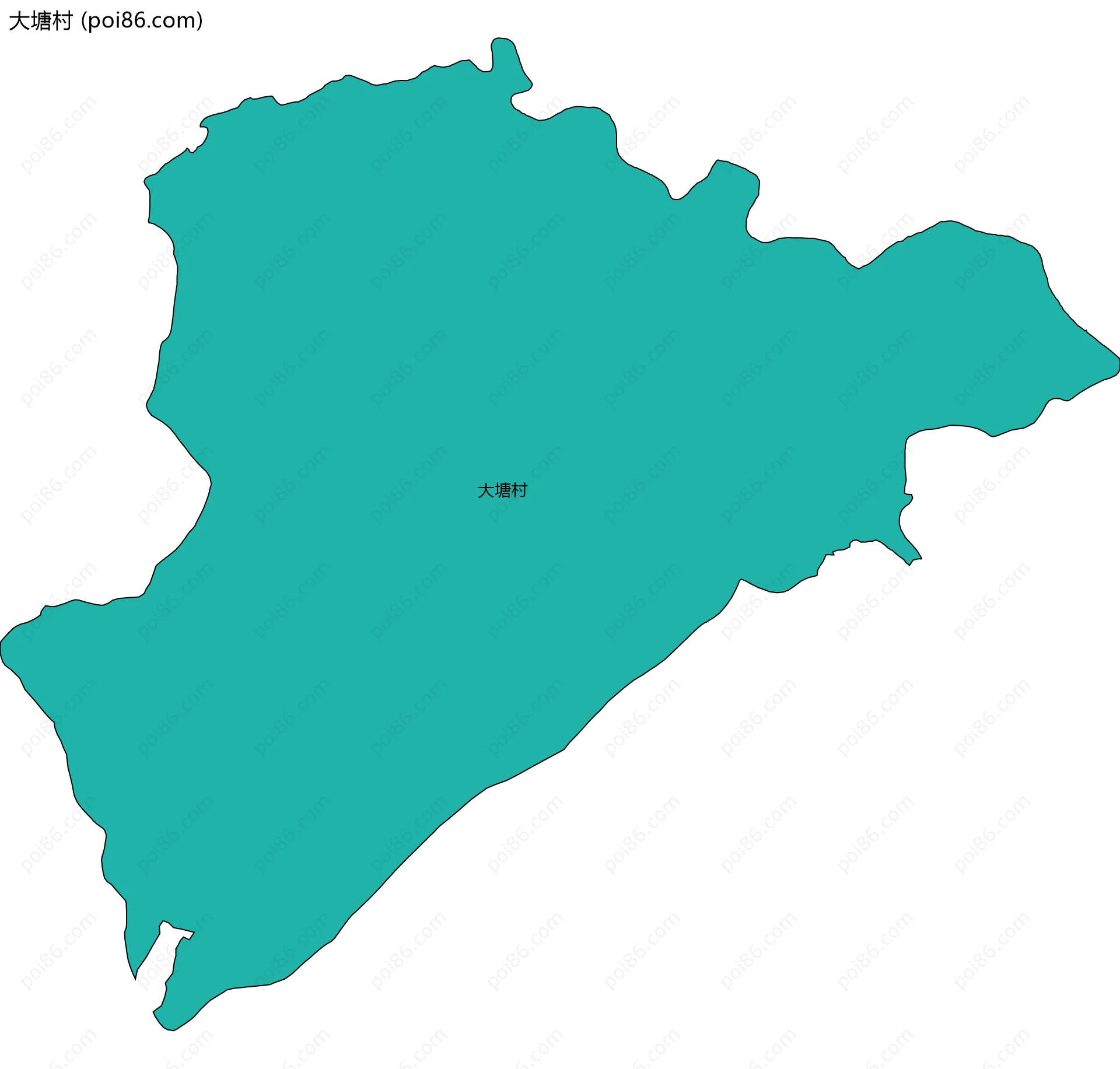 大塘村边界地图