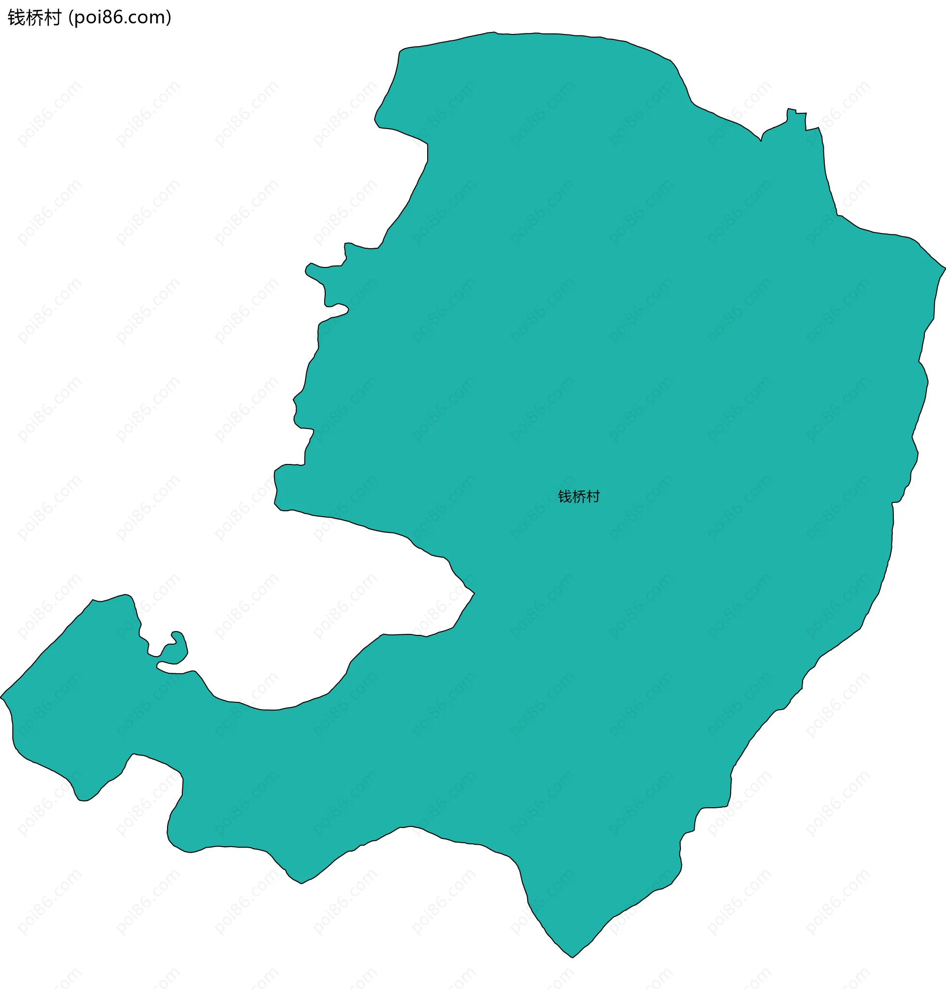 钱桥村边界地图