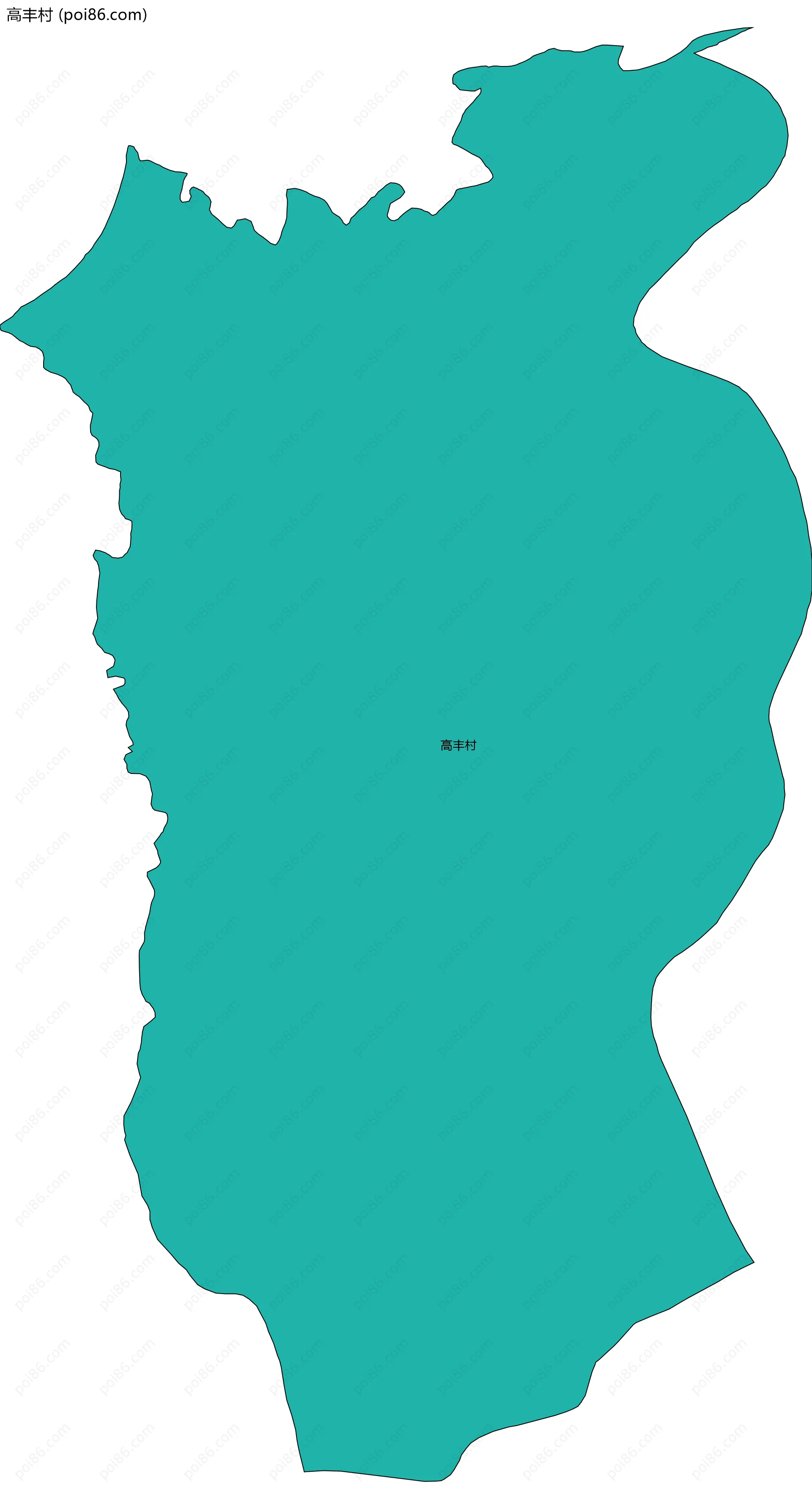 高丰村边界地图