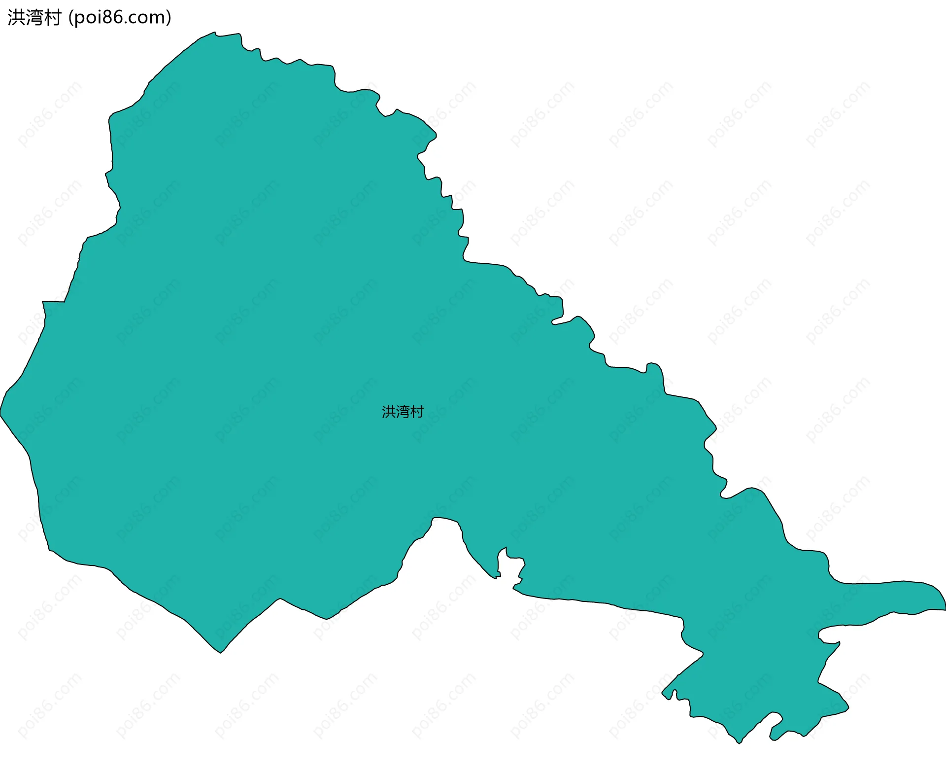 洪湾村边界地图