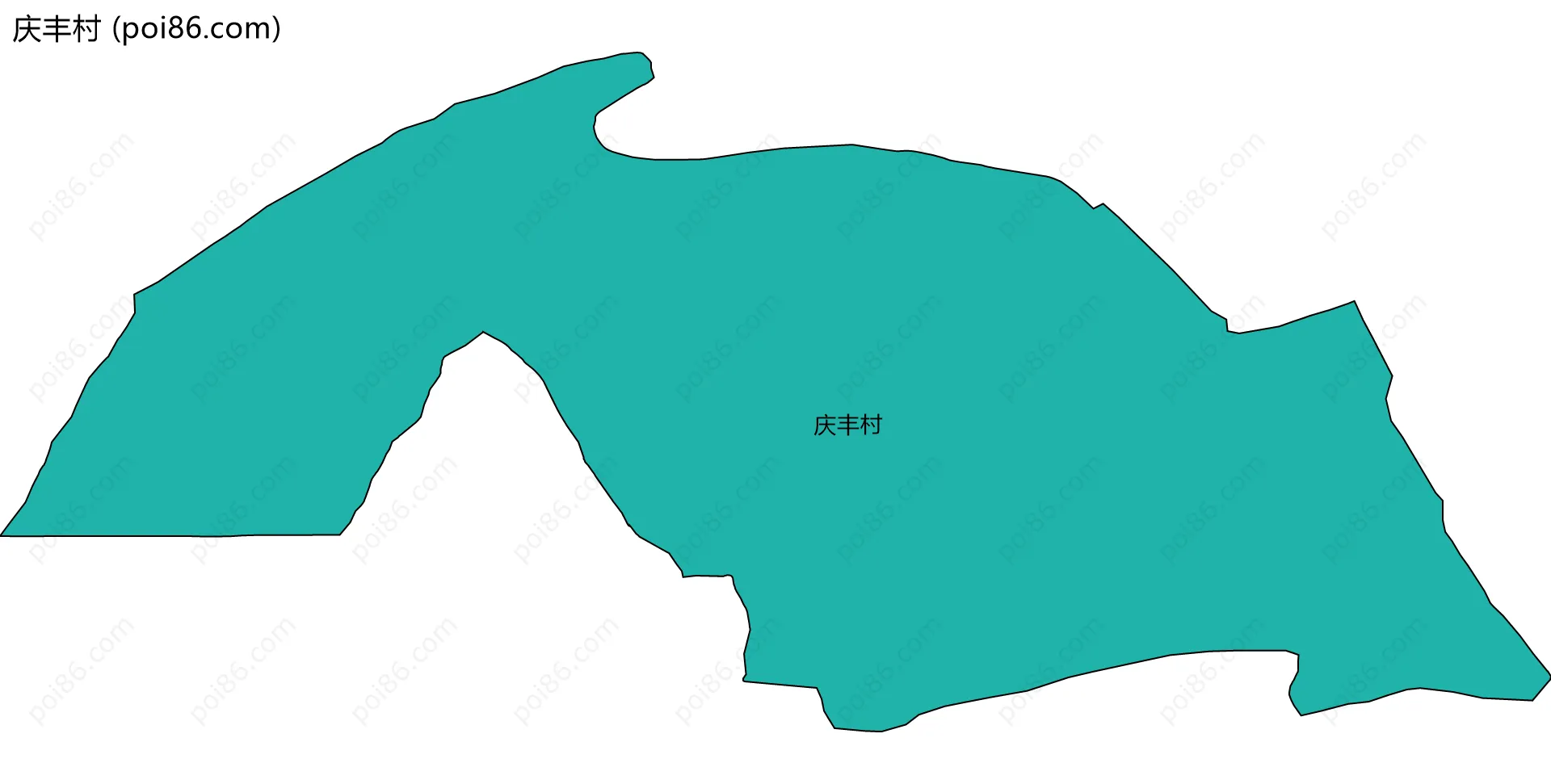 庆丰村边界地图