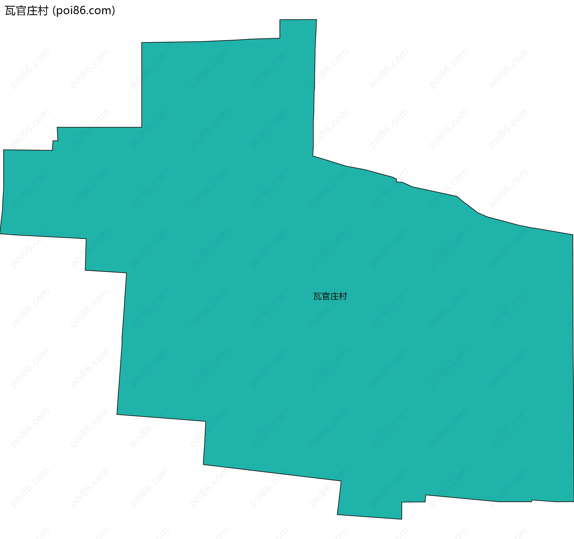 瓦官庄村边界地图