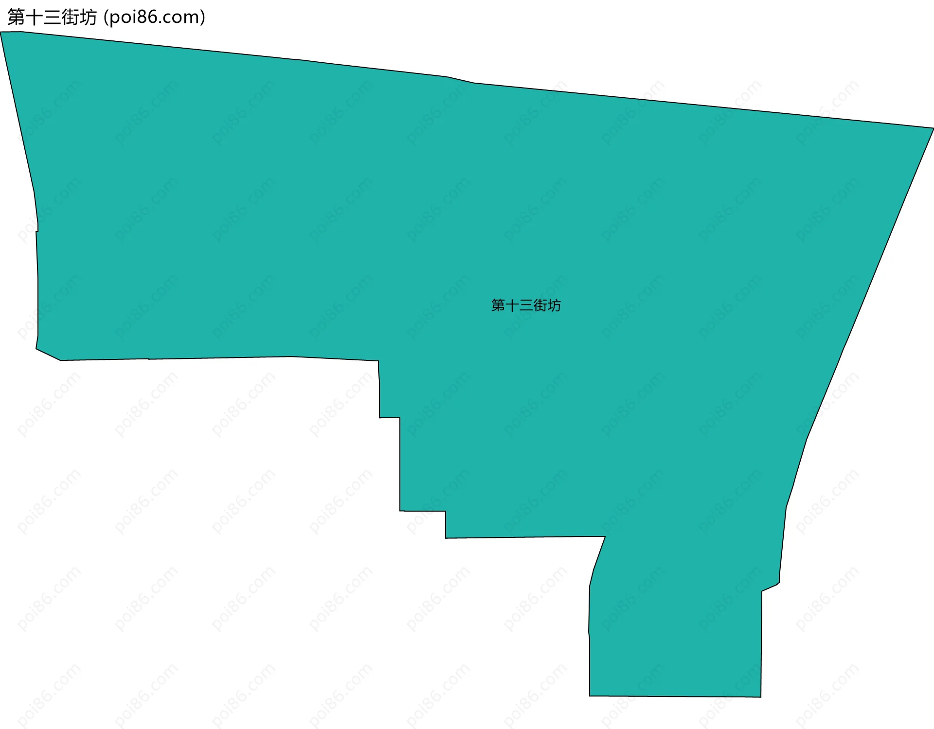 第十三街坊边界地图