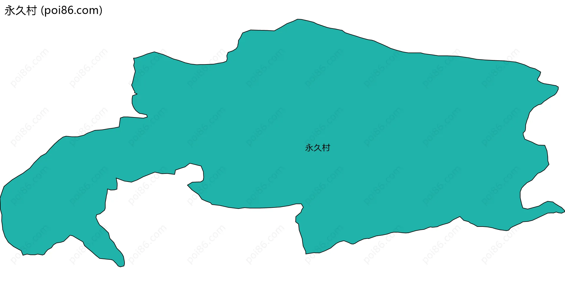 永久村边界地图