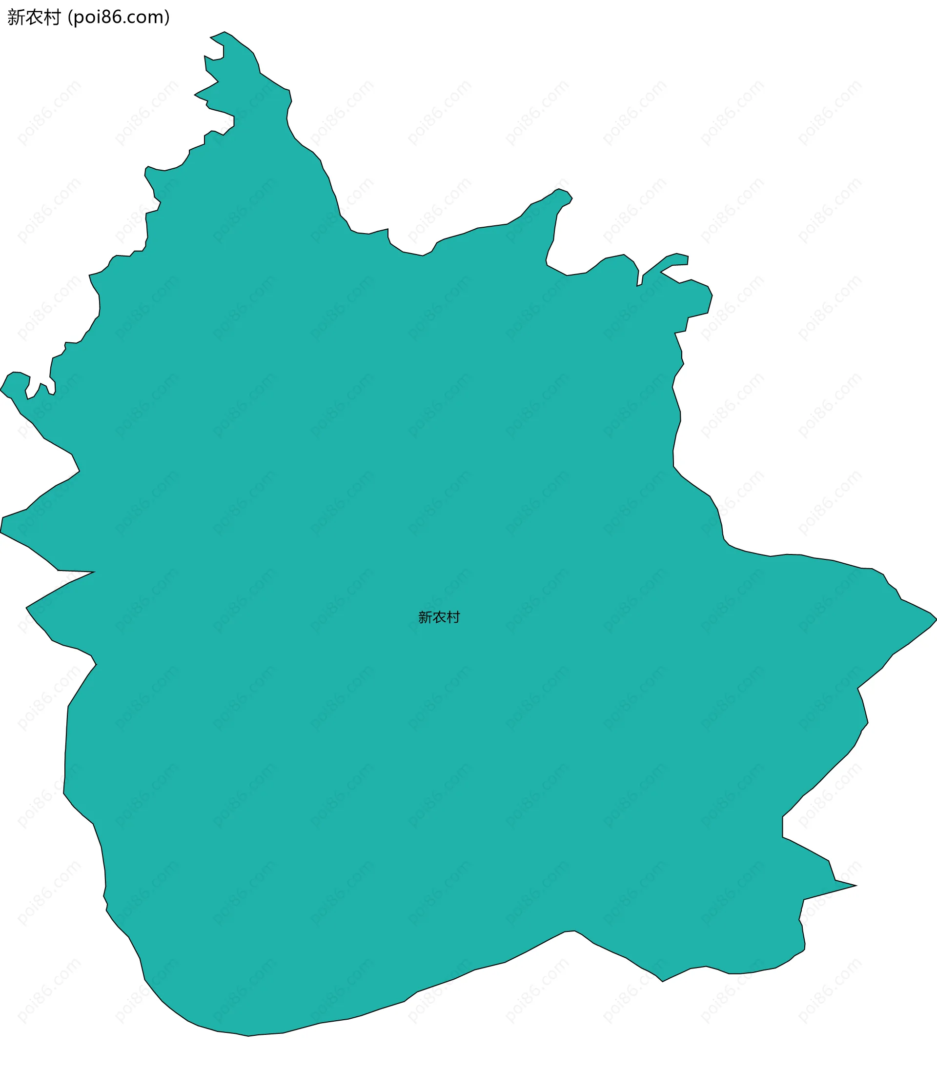 新农村边界地图
