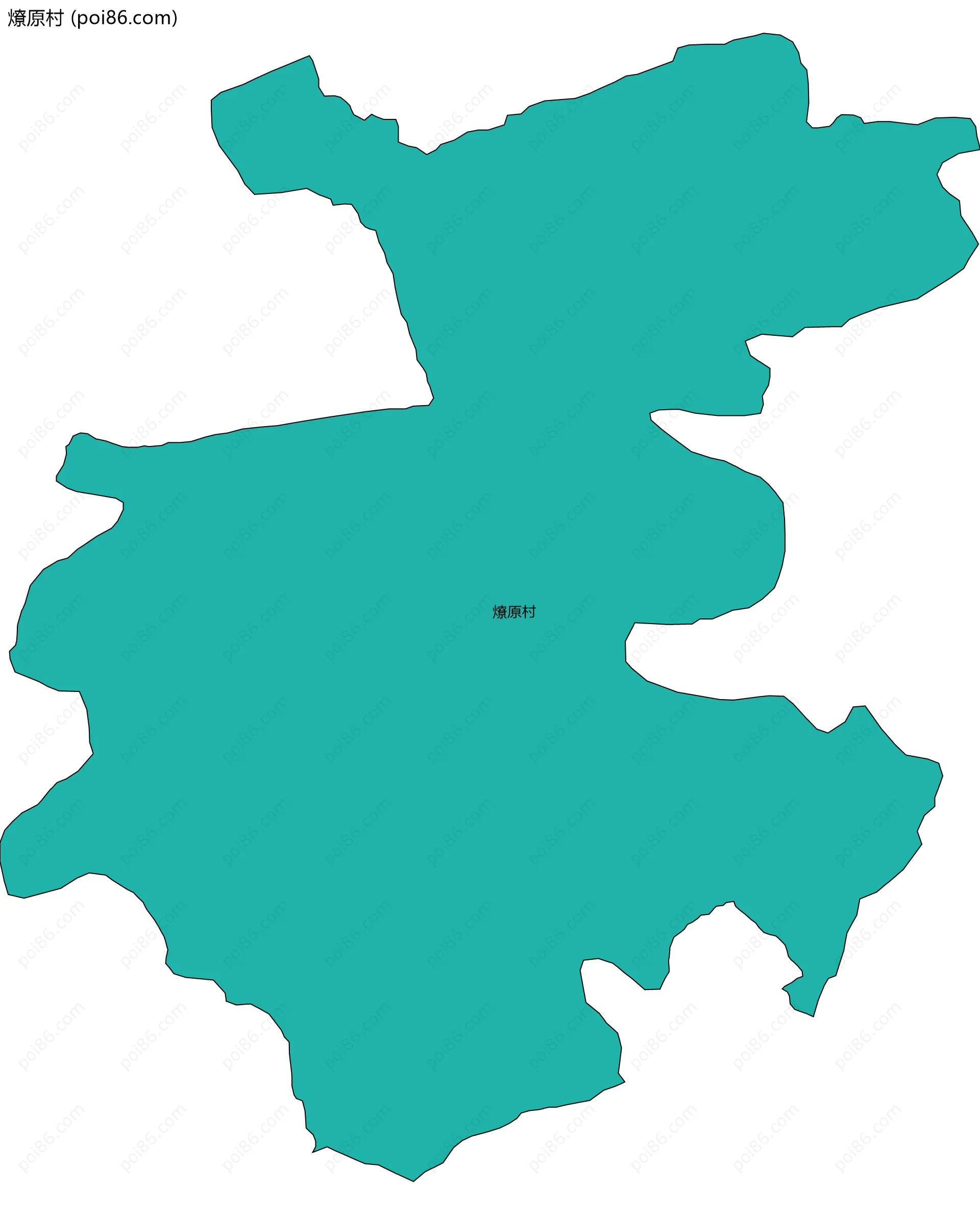 燎原村边界地图