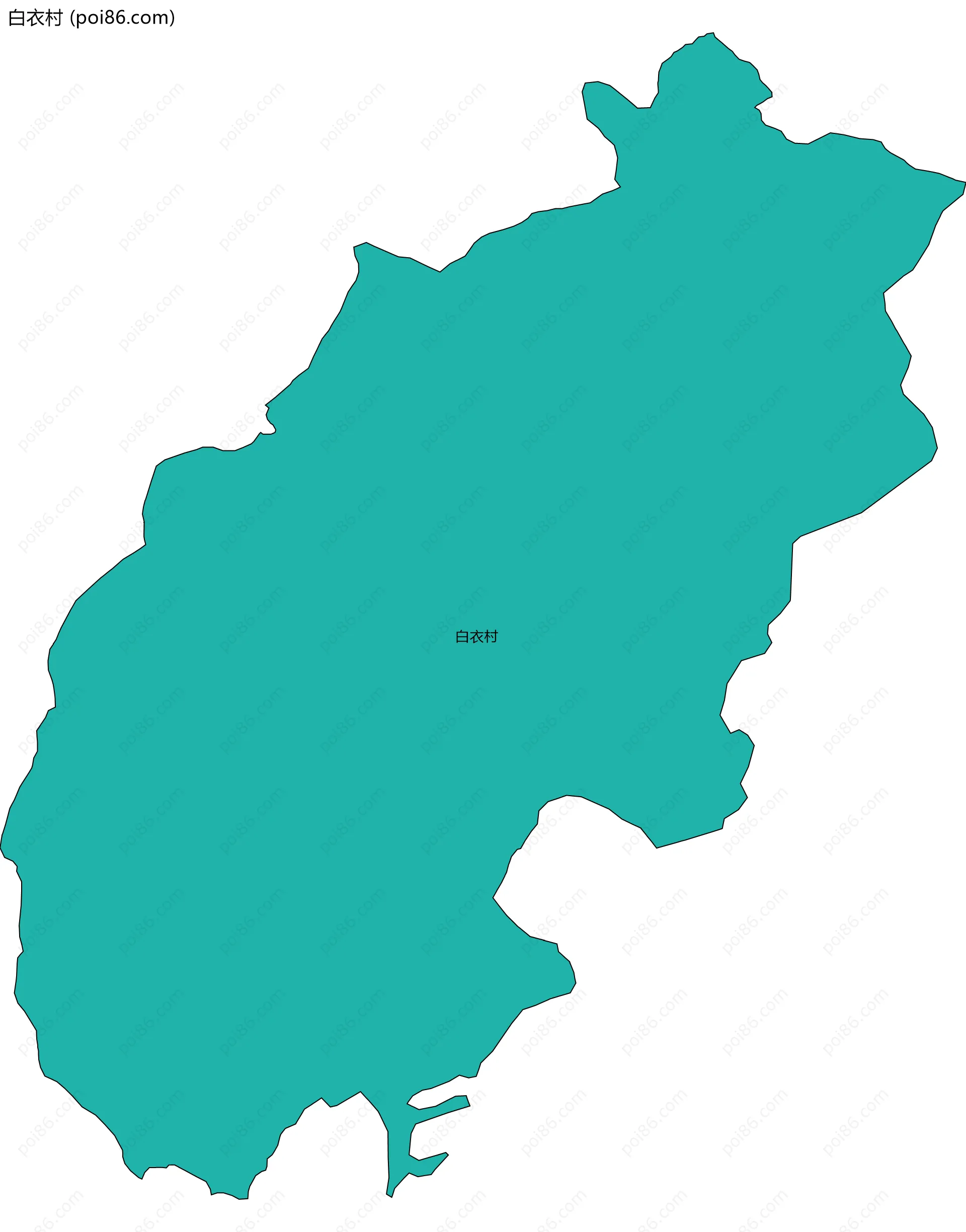 白衣村边界地图