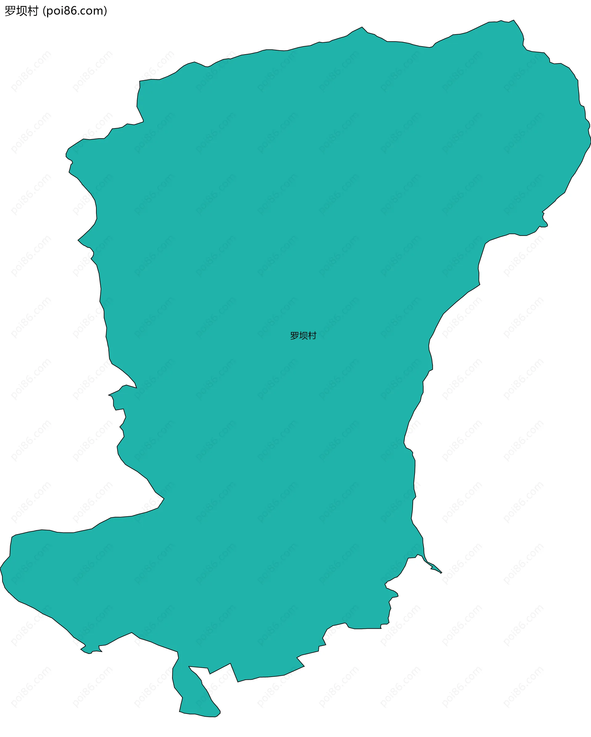 罗坝村边界地图