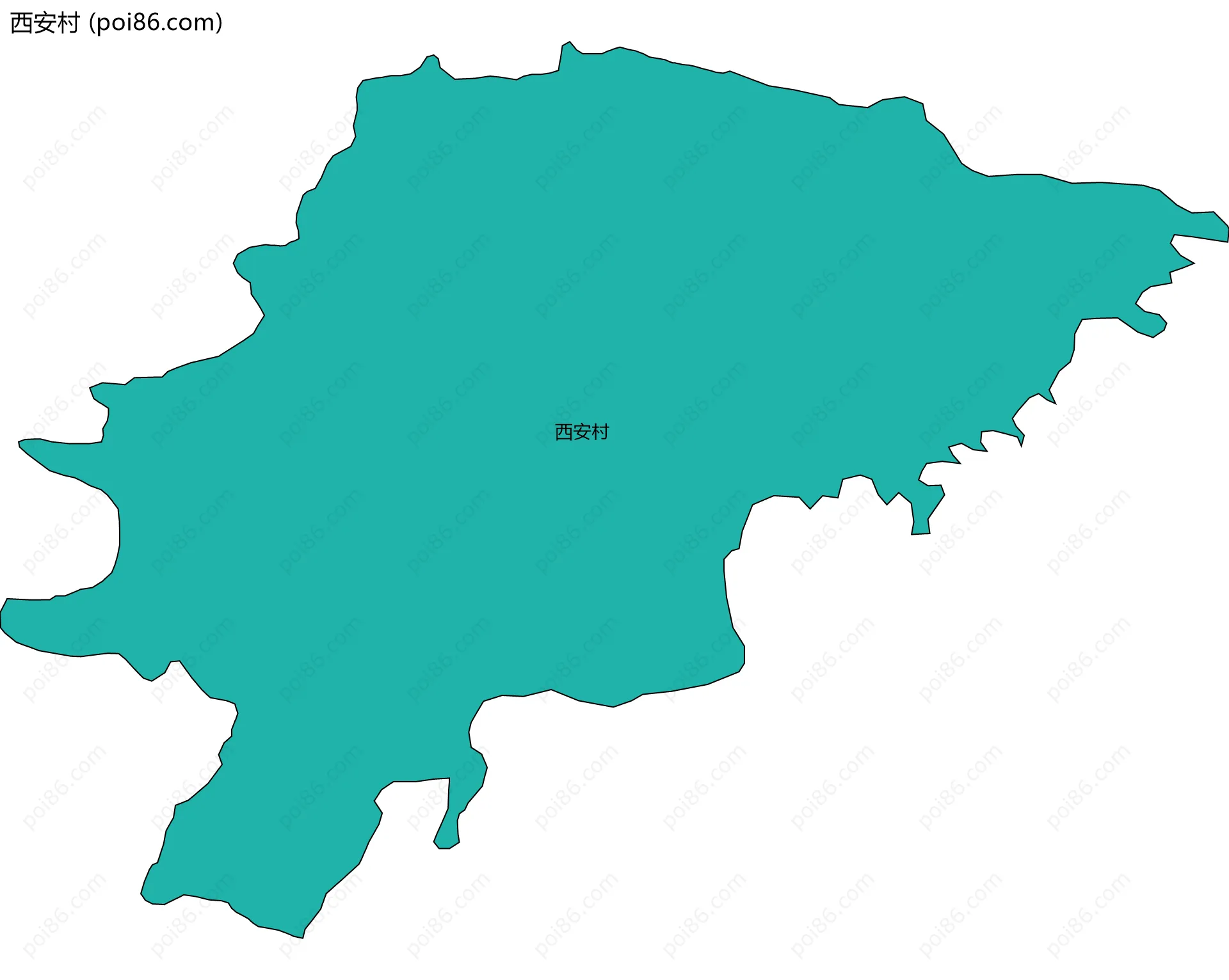 西安村边界地图