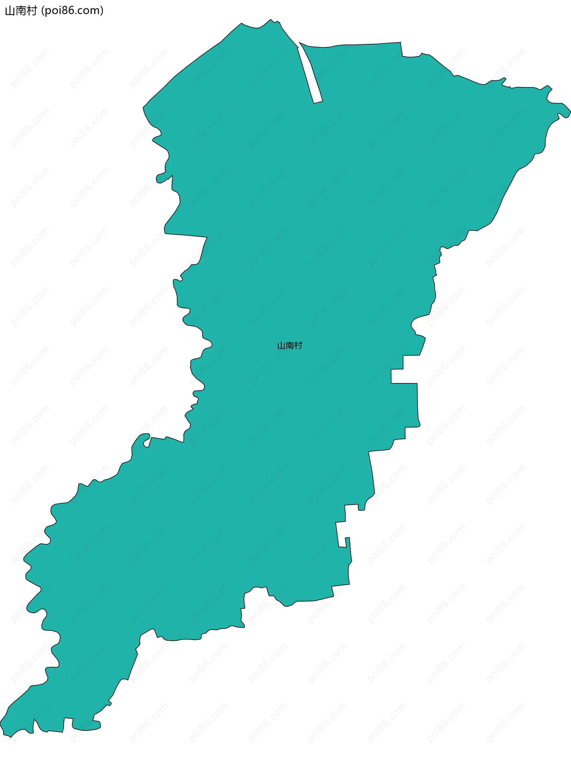 山南村边界地图