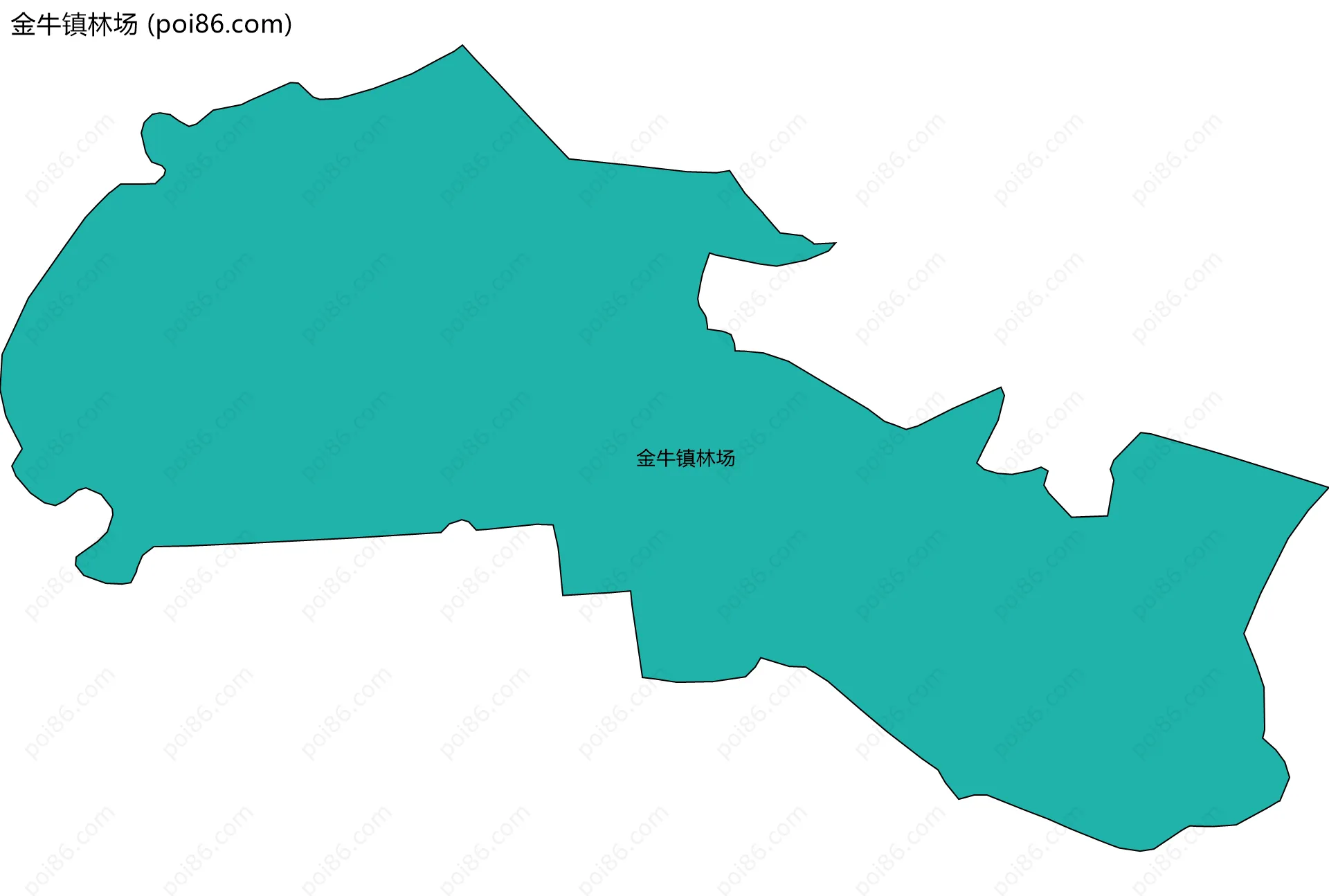 金牛镇林场边界地图