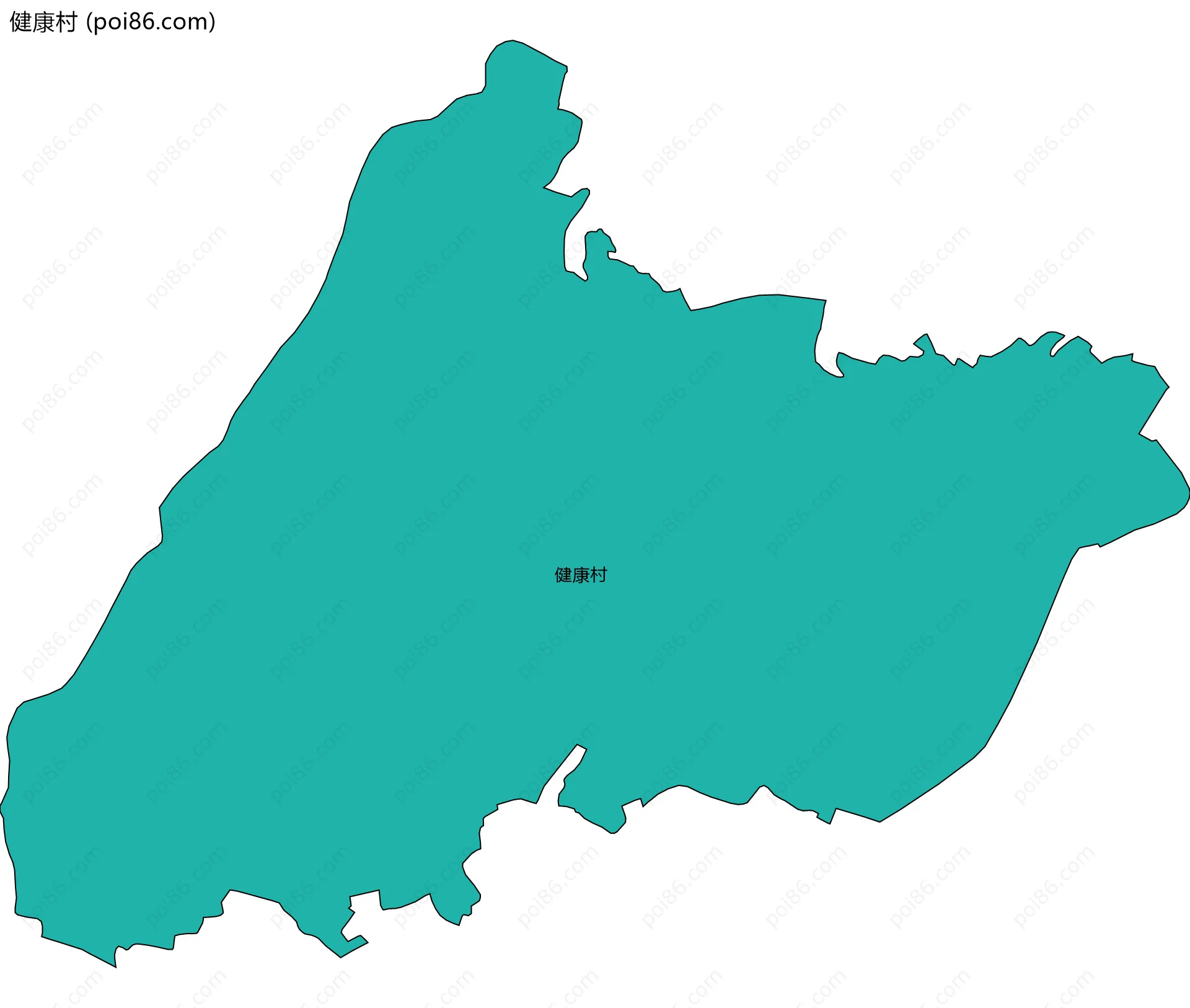 健康村边界地图