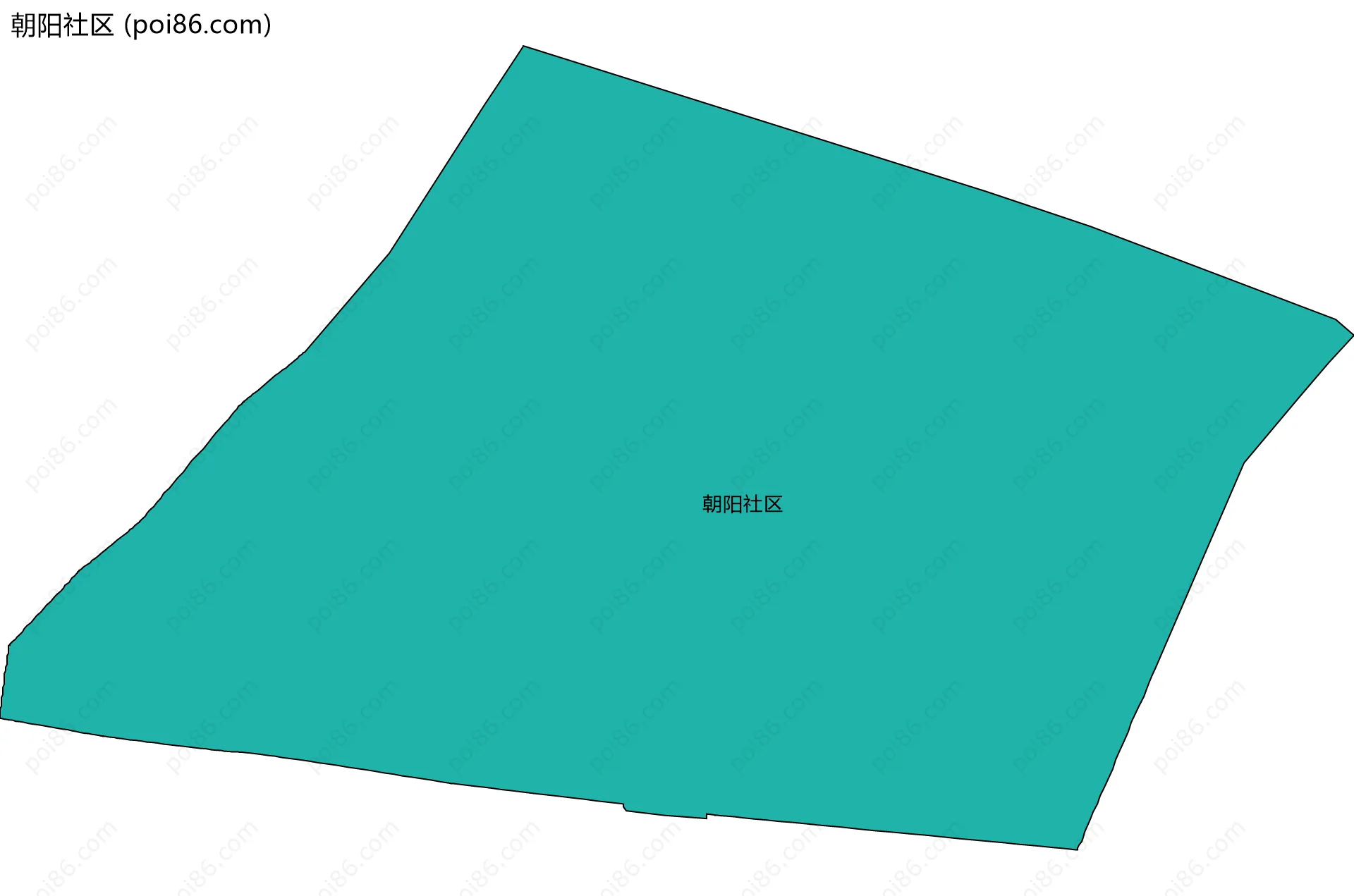 朝阳社区边界地图