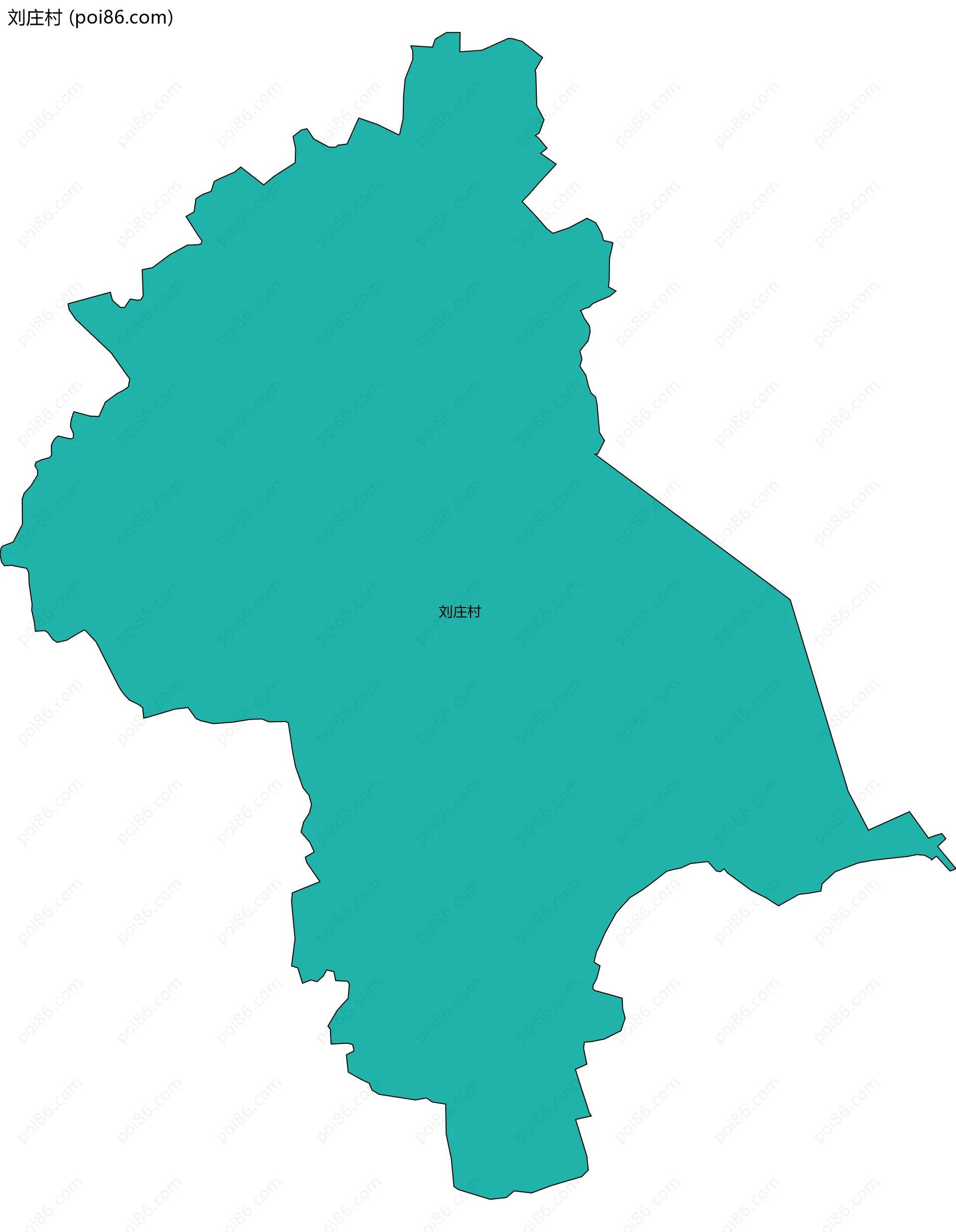 刘庄村边界地图