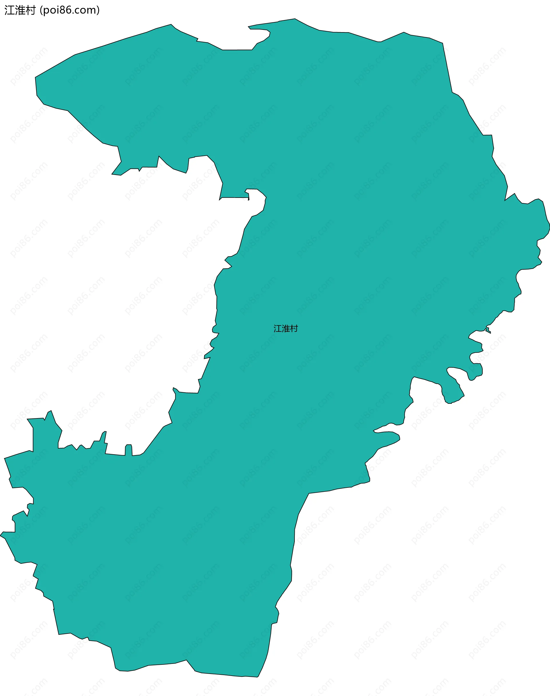 江淮村边界地图
